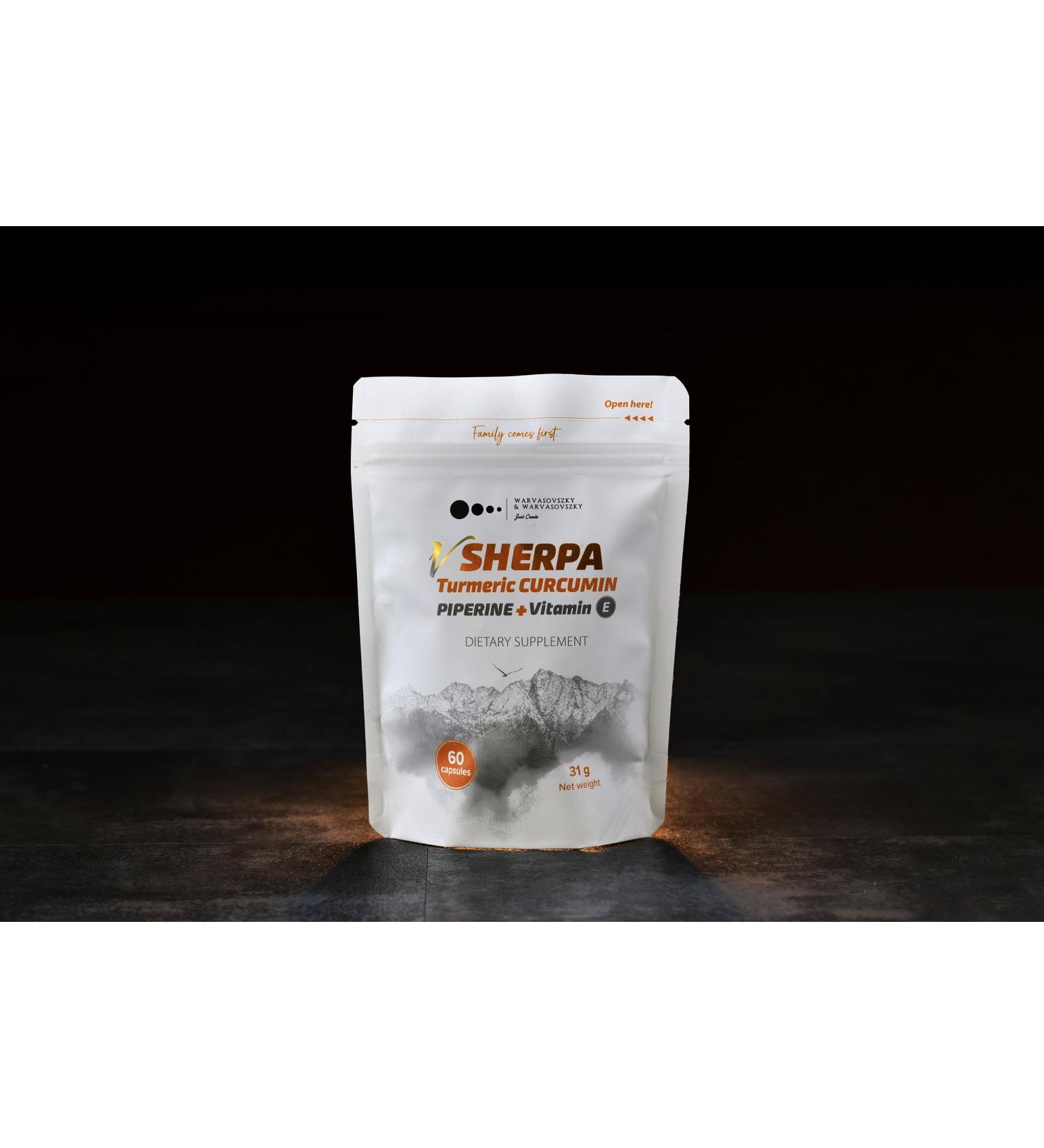 vSherpa Turmeric Curcumin with Piperine & Vitamin E 95% Curcuminoids for Antioxidant & Mobility Support, Enhanced Absorption, Premium Vegan, Non-GMO, Gluten-Free, GMP-Certified, 60 Capsules - Buy Online on GoSupps.com