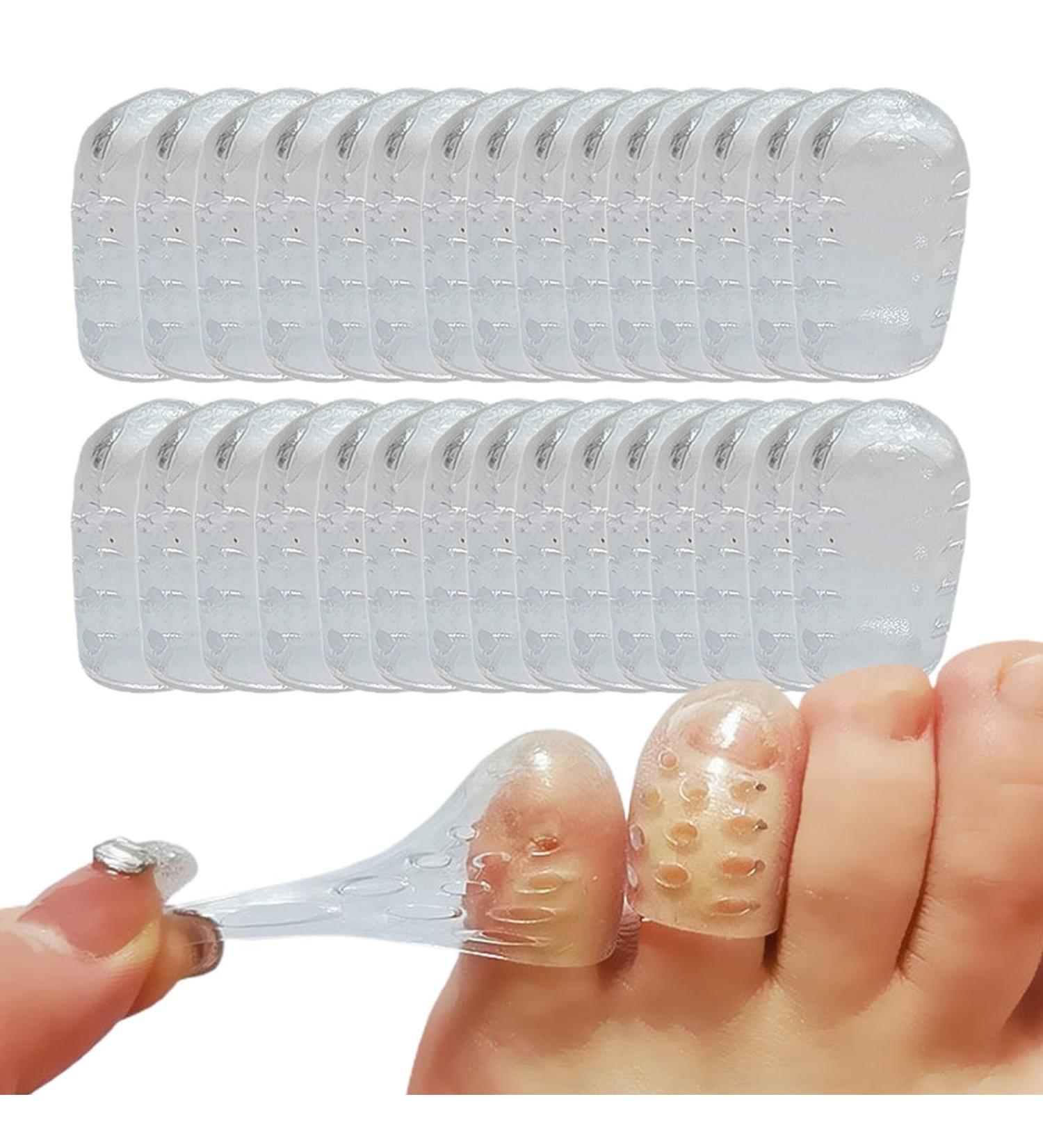 Vermon 30Pcs Silicone Toe Protector for Foot Pain Relief - Breathable Cushioning for Corns, Blisters, Ingrown Toenails - Transparent - Buy Online on GoSupps.com