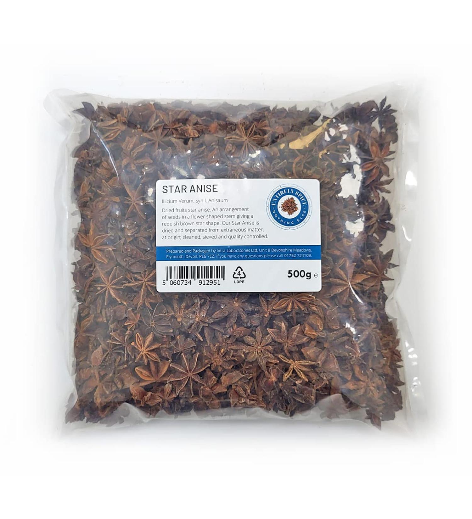 Premium Quality 500g Star Anise - Food Grade Entirely Ingredients - Buy Online on GoSupps.com