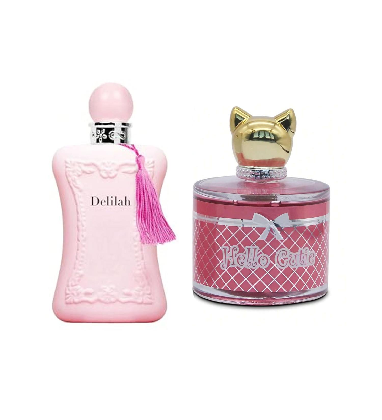 Women's Delilah&Hello Cutie Perfume Set Romantic Floral Scent Eau De Parfum Spray for Women 3.4 Fl Oz Each Bottle Daily Used Fragrance - Buy Online on GoSupps.com
