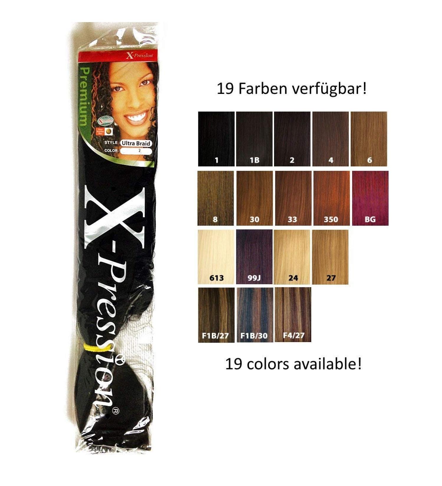 X-Pression Braided Hair Extensions Model 1B/33-300g | Natural Black & Dark Auburn 1 Pack - Buy Online on GoSupps.com
