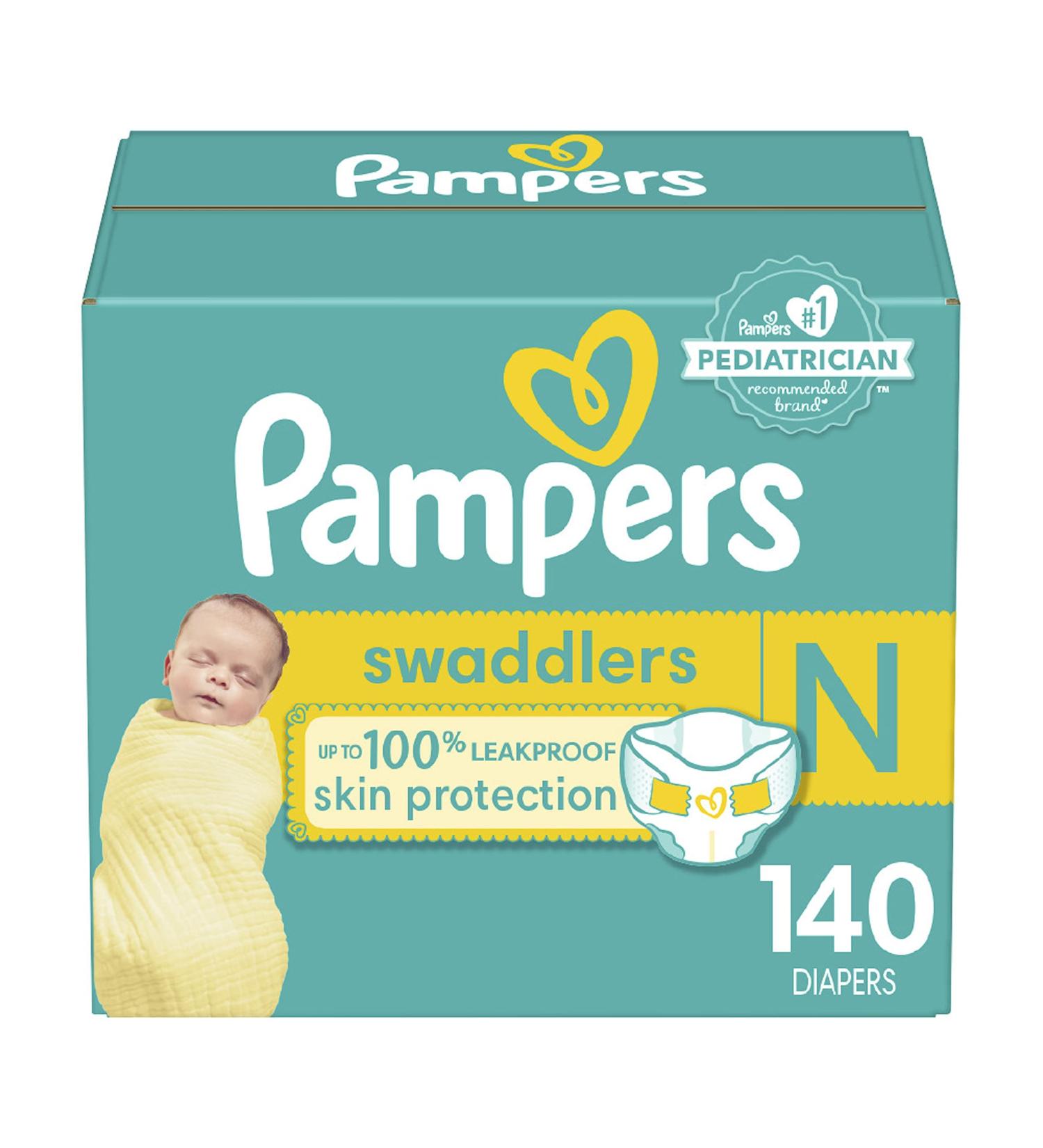 Pampers Swaddlers Newborn Diapers Size 0 - 140 Count - Buy Online on GoSupps.com