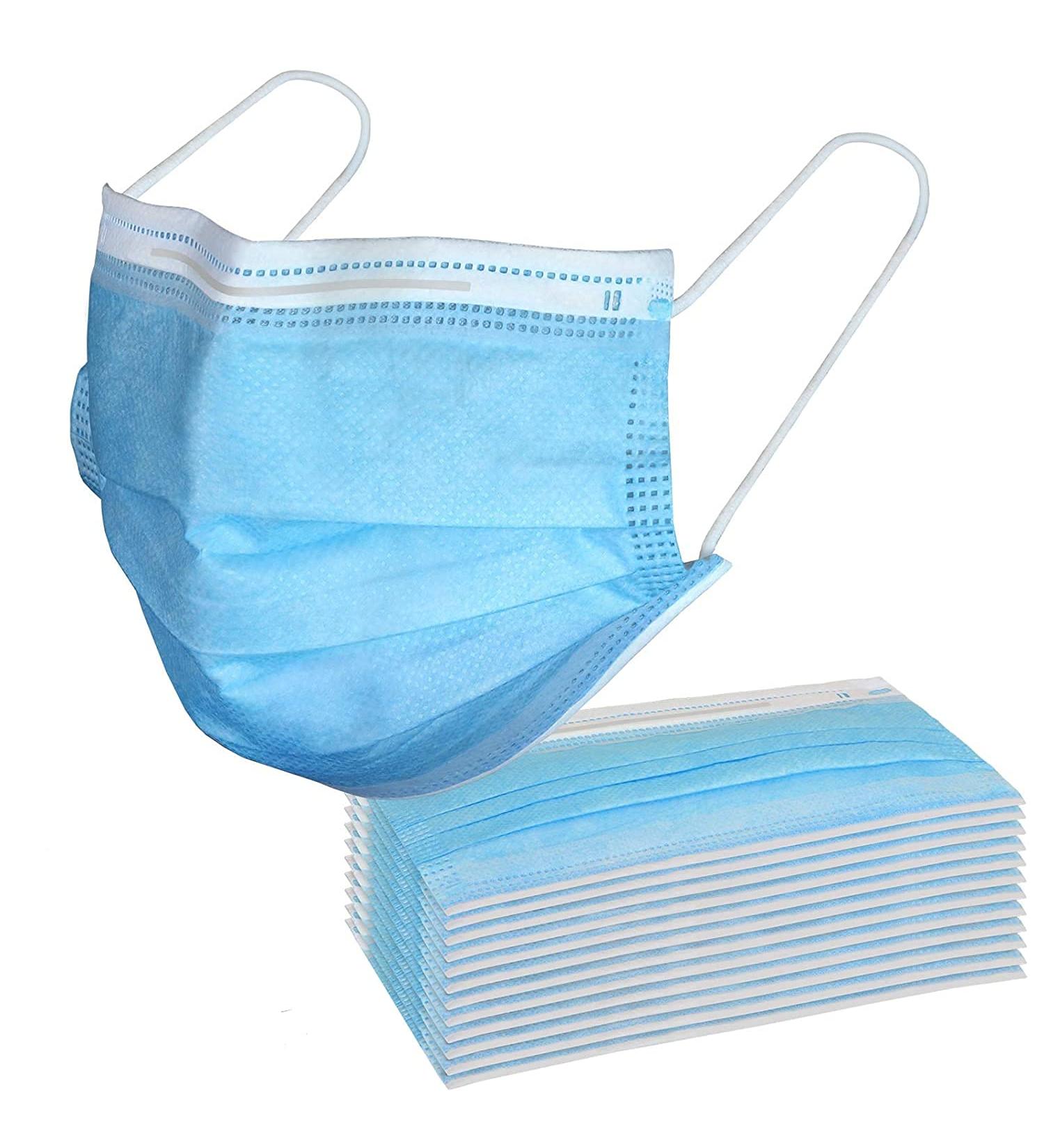 Symtex 100 Pack Disposable 3-Layer Surgical Masks - Medically Approved Mouth & Nose Protection for International Shipping - Buy Online on GoSupps.com