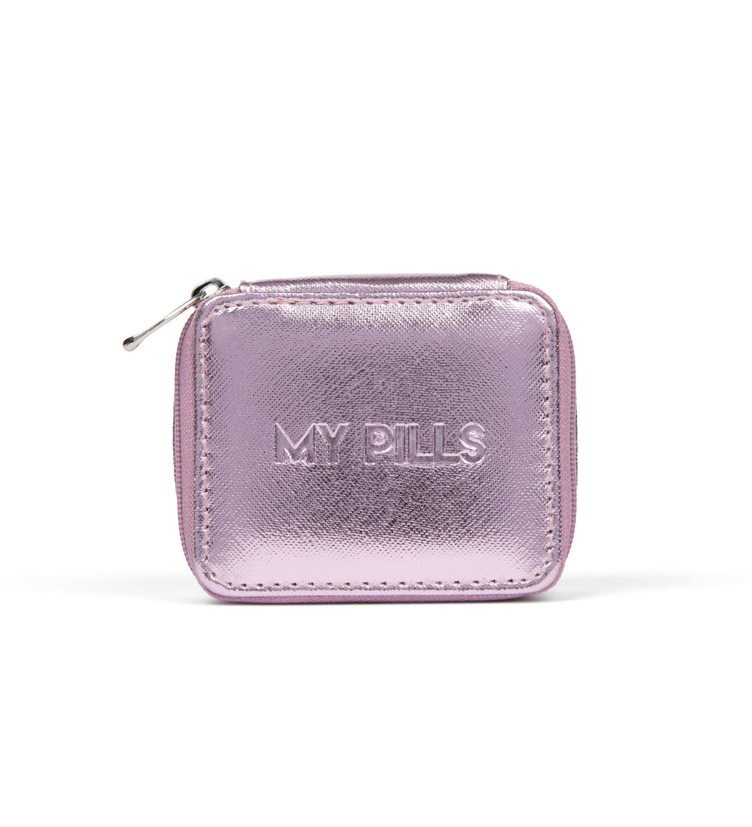 MIAMICA My Pills Zippered Pill Case - 8-Day Medicine Organizer Disco Pink Compact Design for Vitamins & Pills Storage - Buy Online on GoSupps.com