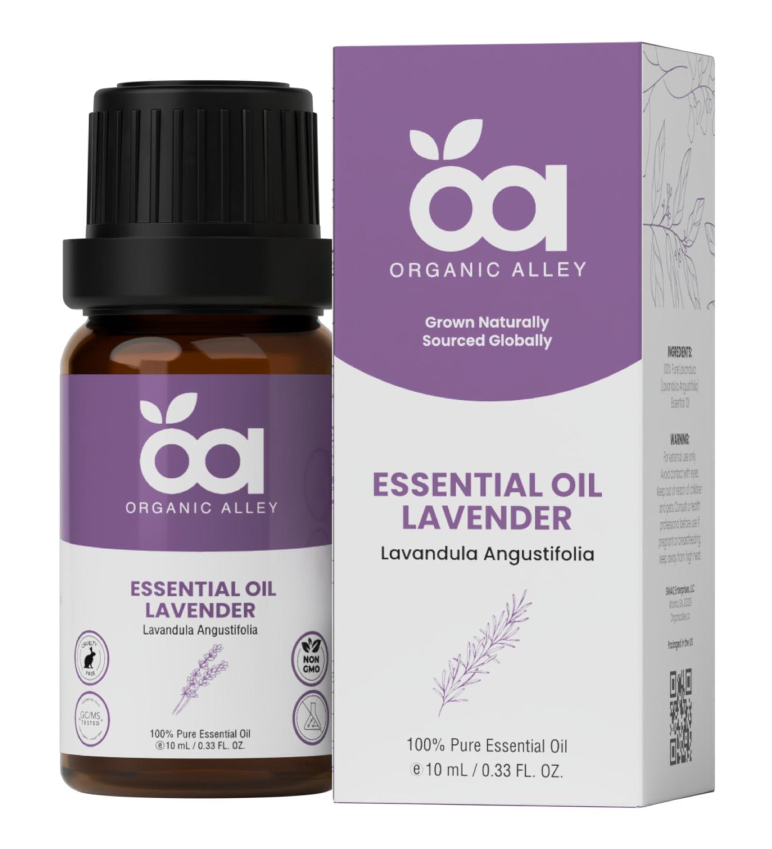 Lavender Essential Oil by Organic Alley | 100% Pure Therapeutic Grade | Natural Aromatherapy Oil | Essential Oil for Relaxation | Lavandula Angustifolia (0.33 Fl Oz Lavender) - Buy Online on GoSupps.com