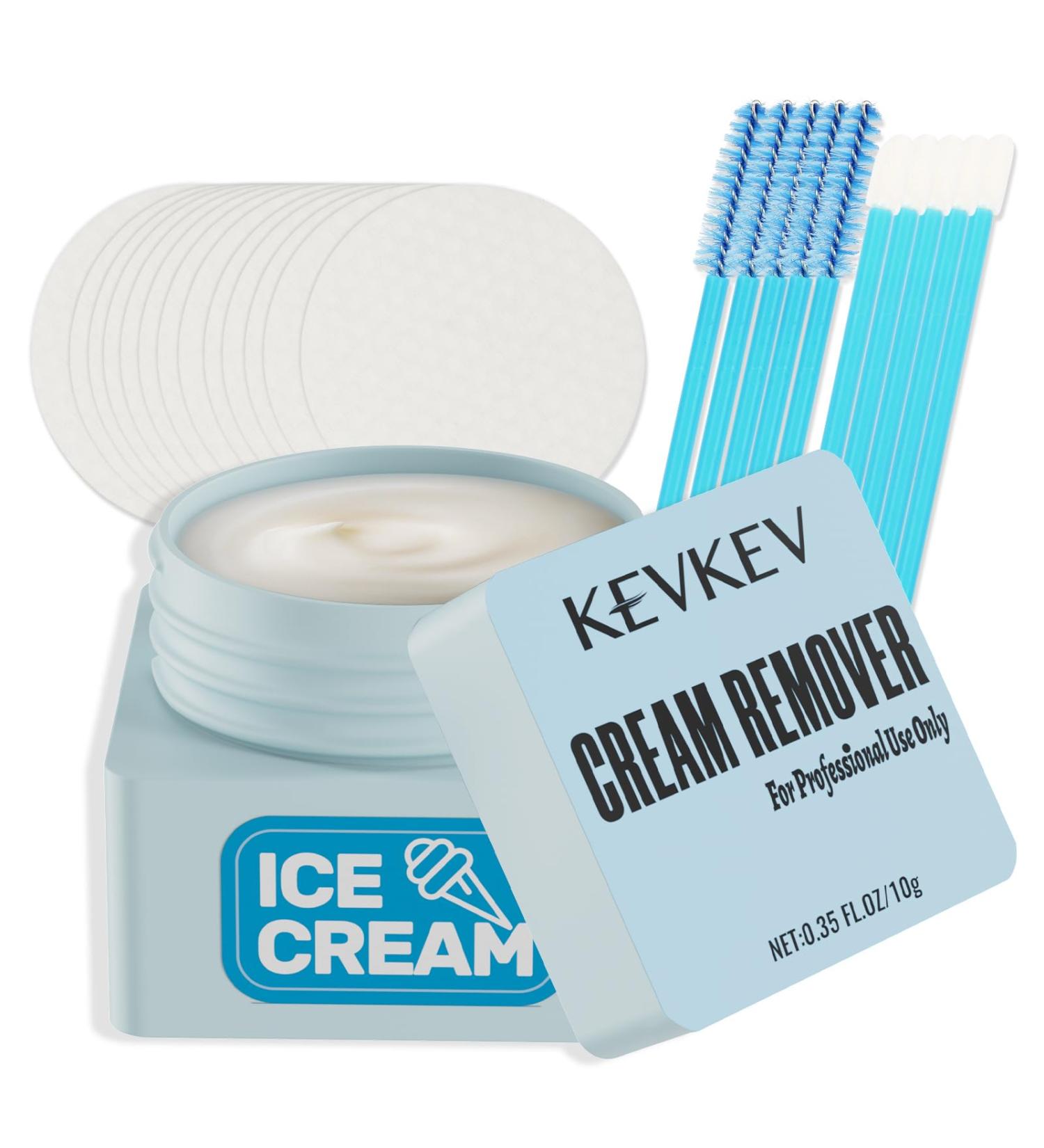 KevKev Lash Remover Kit - Ice-Cream Flavor 10ml | Professional Eyelash Extension Glue Remover with Low Irritation & Eye Patches - Buy Online on GoSupps.com