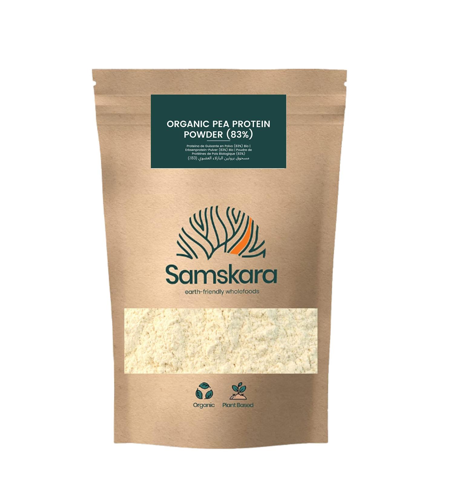  Samskara Pea Protein Powder (83%) | Organic Organic | Fermented | Smooth Neutral 100% Natural | Samskara (3 kg) - Buy Online on GoSupps.com