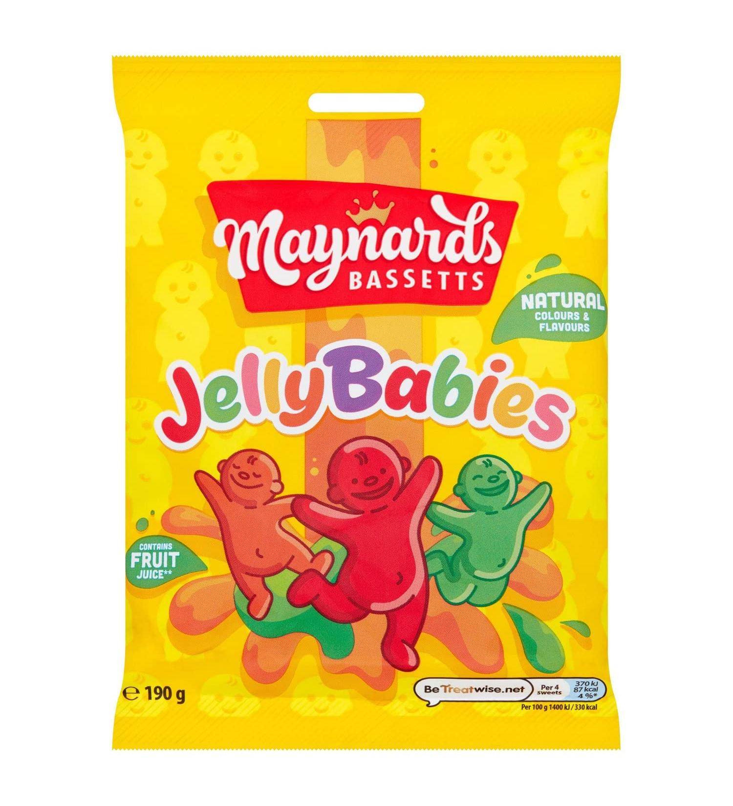 Bassetts Jelly Babies 165g - Pack of 6 | Delicious Assorted Fruit Flavored Gummies - Buy Online on GoSupps.com