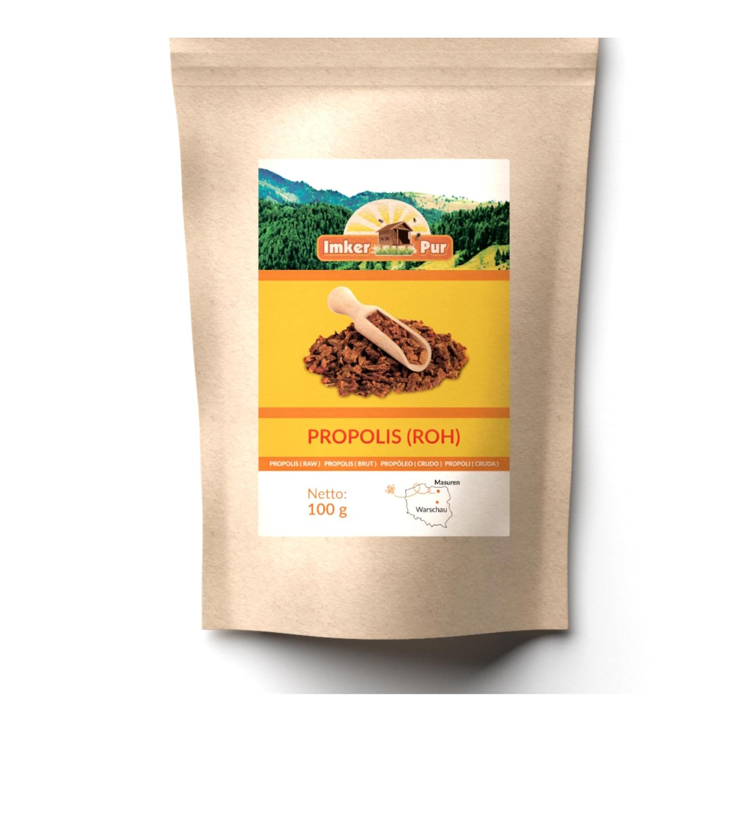 Buy ImkerPur Propolis 100g - Antibacterial Residue-Free Raw Propolis Directly from Apiary - Buy Online on GoSupps.com