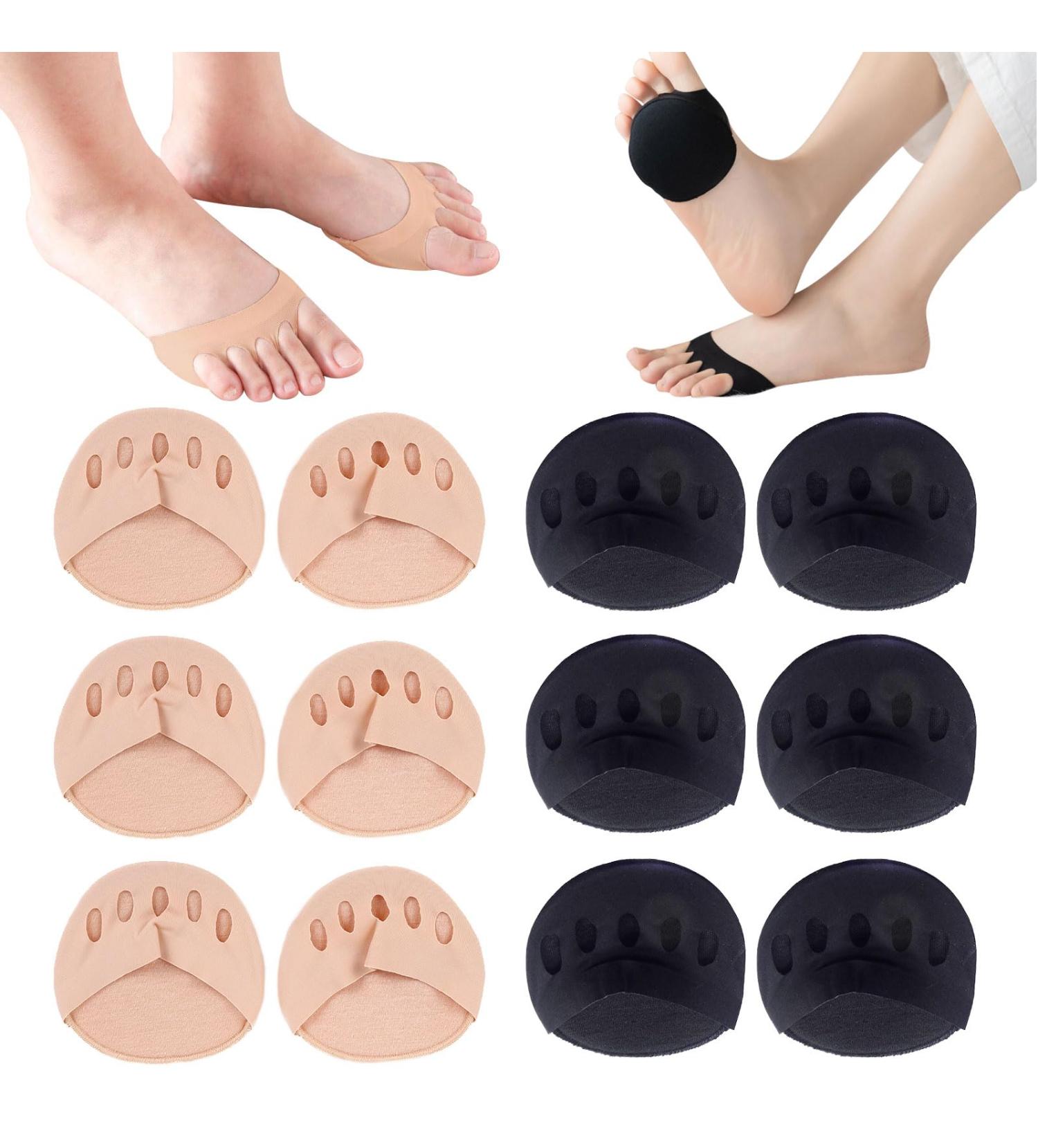 Viksaun Invisible Toe Socks & Forefoot Pads - 6 Pairs Metatarsal Cushioning for High Heels | Comfortable Toe Liners & Fabric Support - Buy Online on GoSupps.com