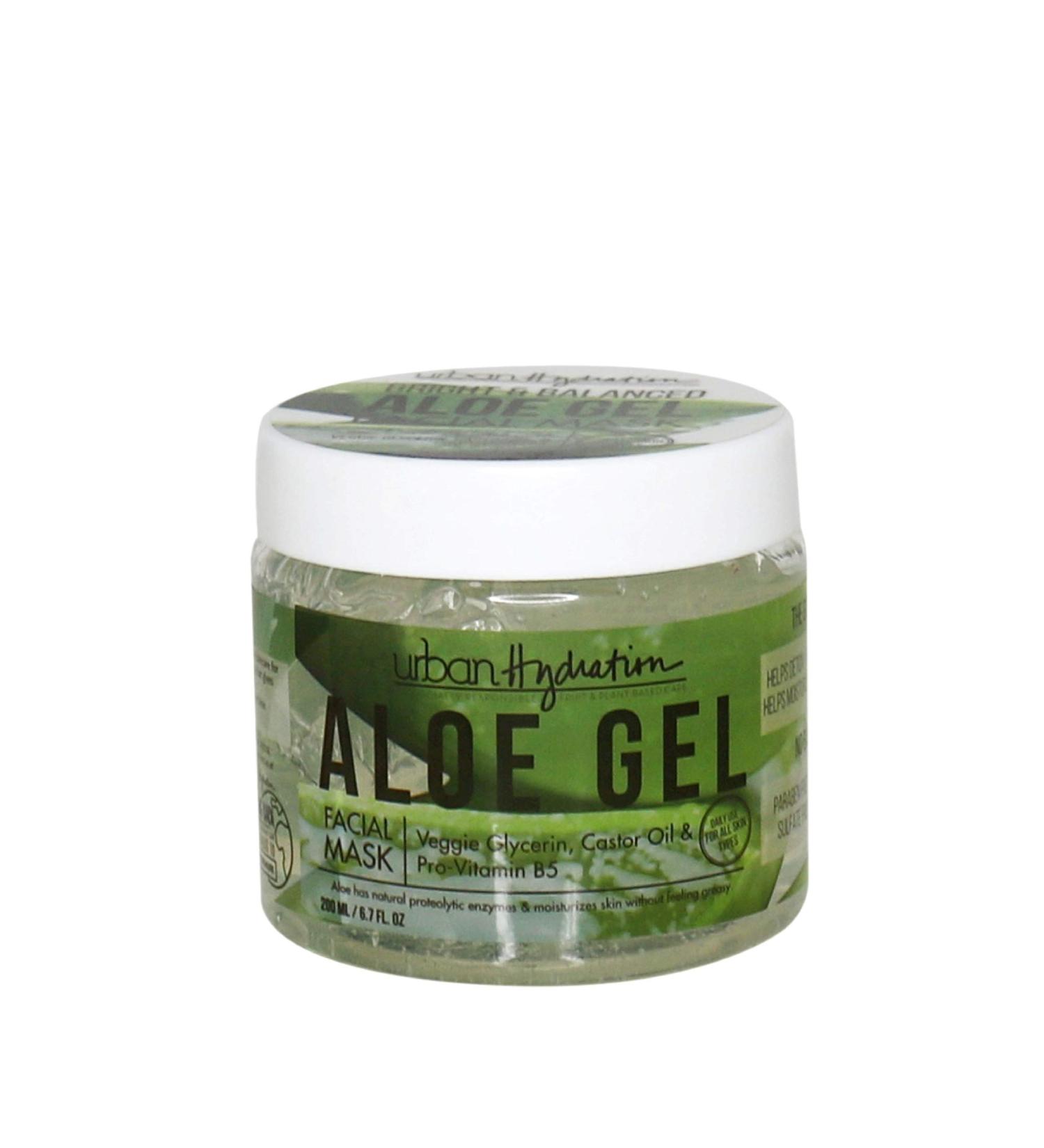 Urban Hydration Aloe Vera Facial Gel Mask | Purifies, Hydrates, Fights Acne, Anti-Aging | For Smooth Skin, All Skin Types | 6.7 Fl Oz - Buy Online on GoSupps.com
