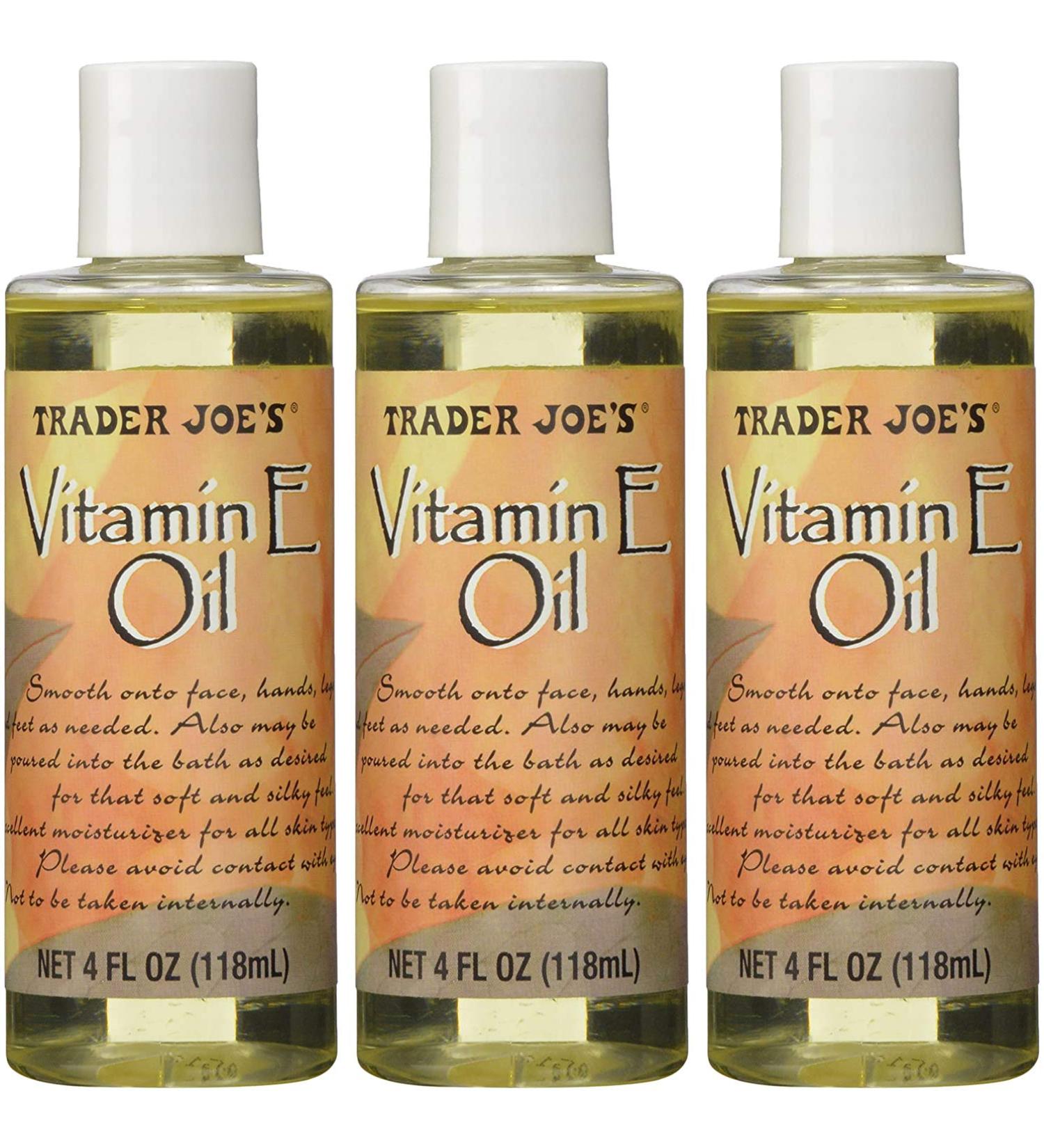Trader Joe's Vitamin E Oil 4 Fl Oz - Pack of 3 | Natural Skin Care Solution - Buy Online on GoSupps.com