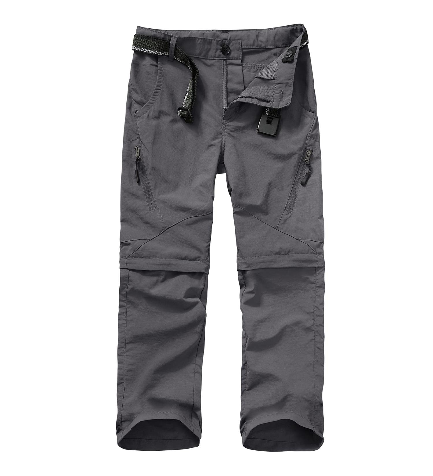 Kids' Quick Dry Waterproof Cargo Pants for Hiking and Climbing - Grey, Size 6-7 Years - Buy Online on GoSupps.com