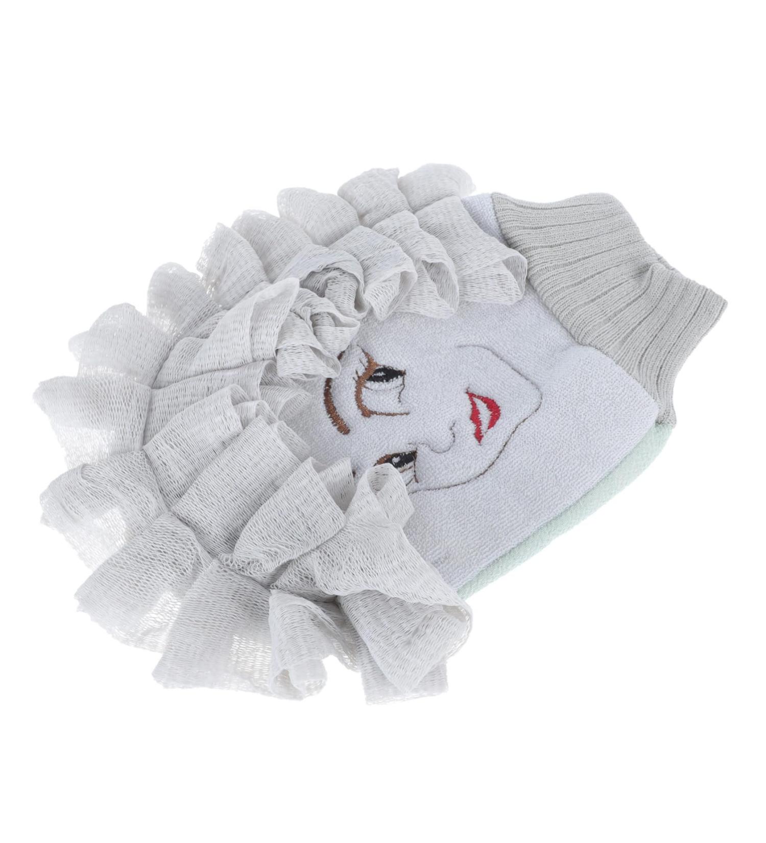 Buy Hemoton Reversible Bath Gloves - Exfoliate with Loofah Shower Mitts | Light Grey | International Shipping - Buy Online on GoSupps.com