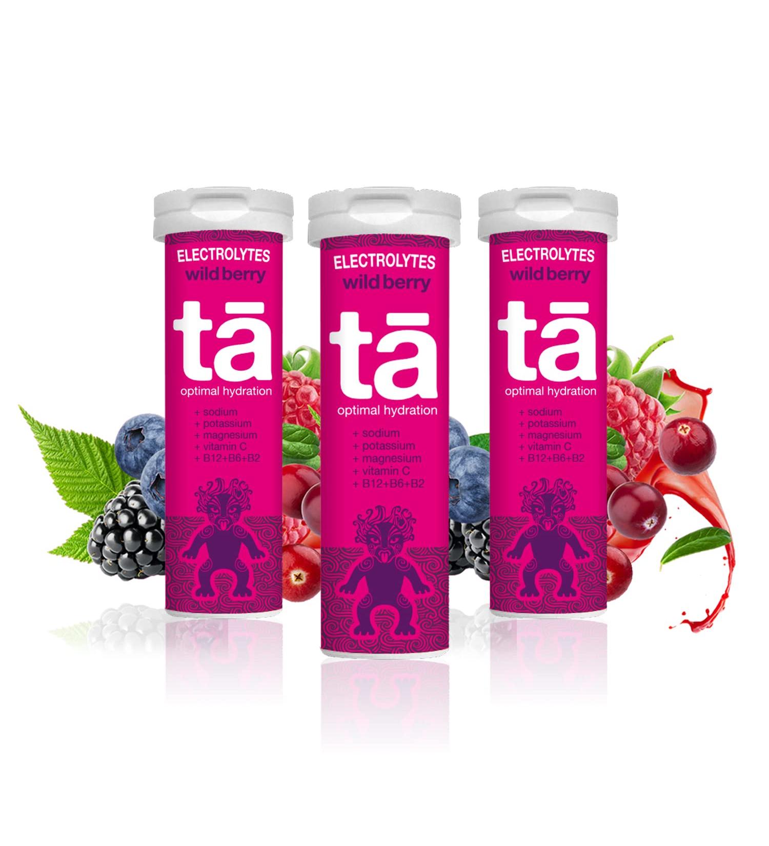 TA Energy Pack of 3 Tubes - Hydration Tablets - Mineral Salts - Vitamins - Low Calorie - Reduces Cramps - Made in France (Red - Buy Online on GoSupps.com