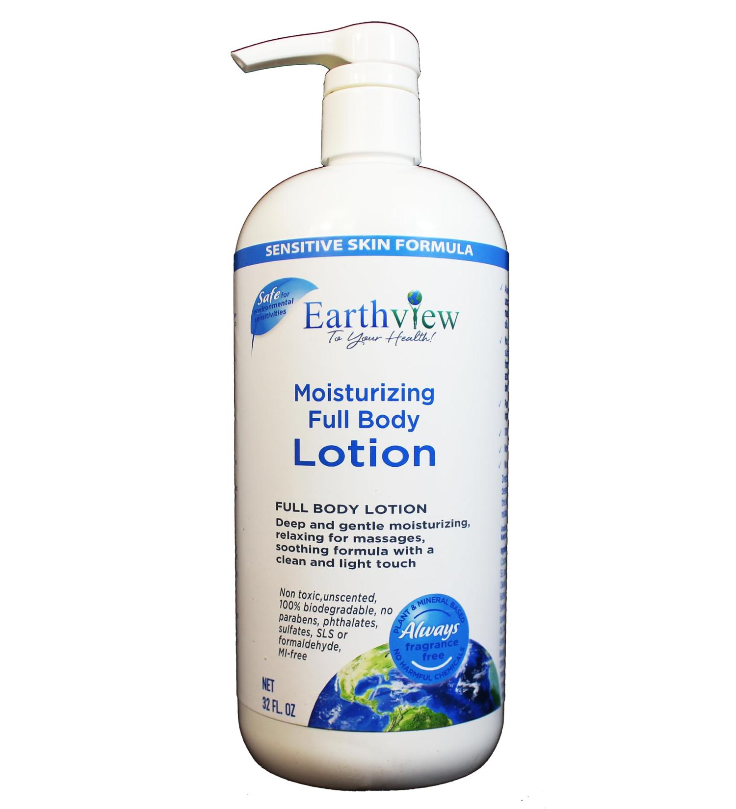 Earthview Fragrance Free Lotion 32 fl. oz. Rich Luxurious- Designed for Environmental Sensitivities (MCS EI MI) - Buy Online on GoSupps.com