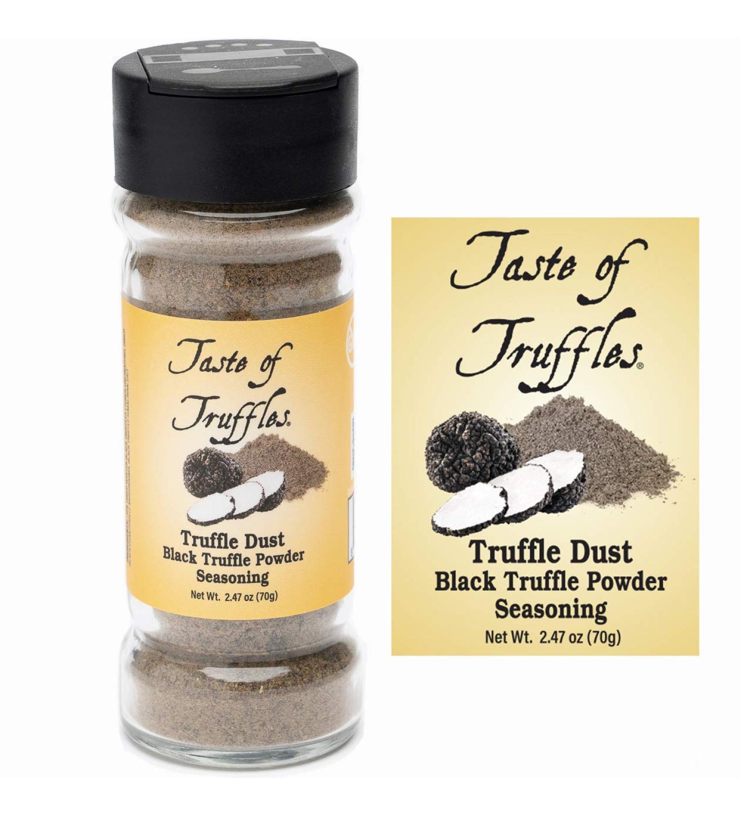 Black Truffle Dust Seasoning - Premium Black Truffle & Mushroom Powder - 2.47oz Gourmet Condiment - Buy Online on GoSupps.com