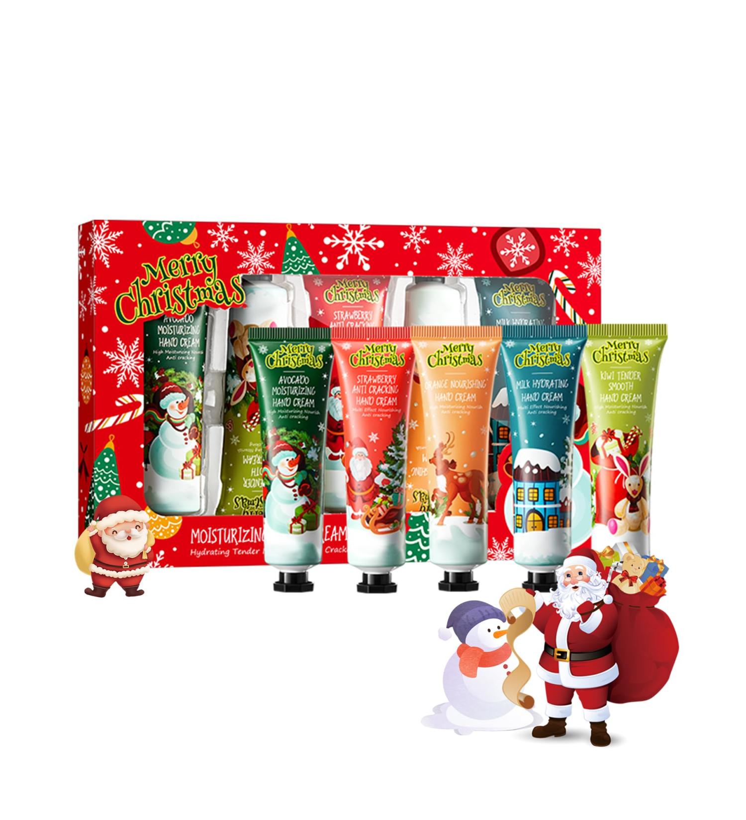  LYSdefeu Set of 5 mini Christmas hand creams - Moisturizing cream for dry and chapped hands - Small Christmas gift for men/women/mother/girlfriend - Buy Online on GoSupps.com