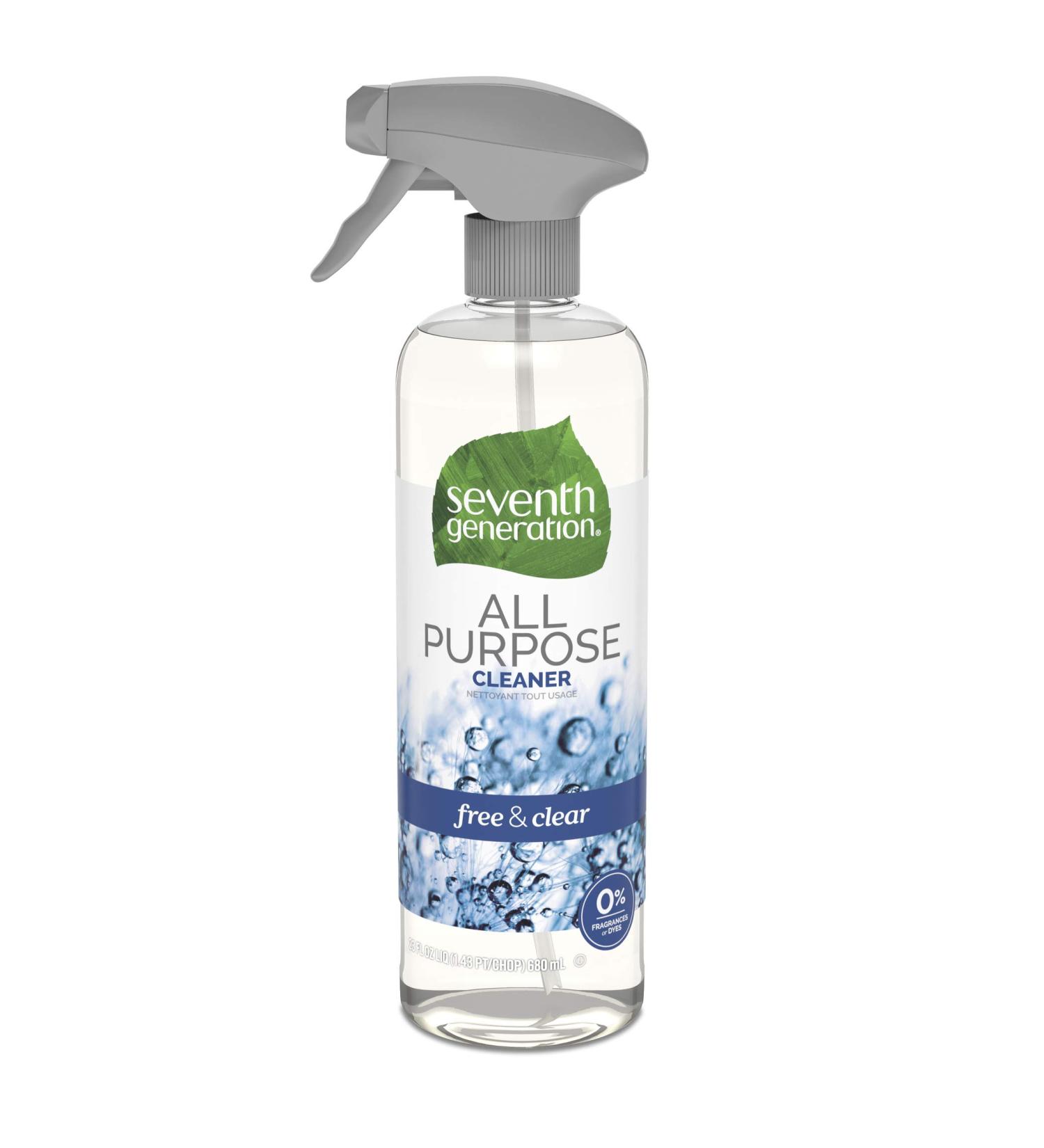 Seventh Generation All Purpose Cleaner Free & Clear Cuts Grease 23 Fl Oz