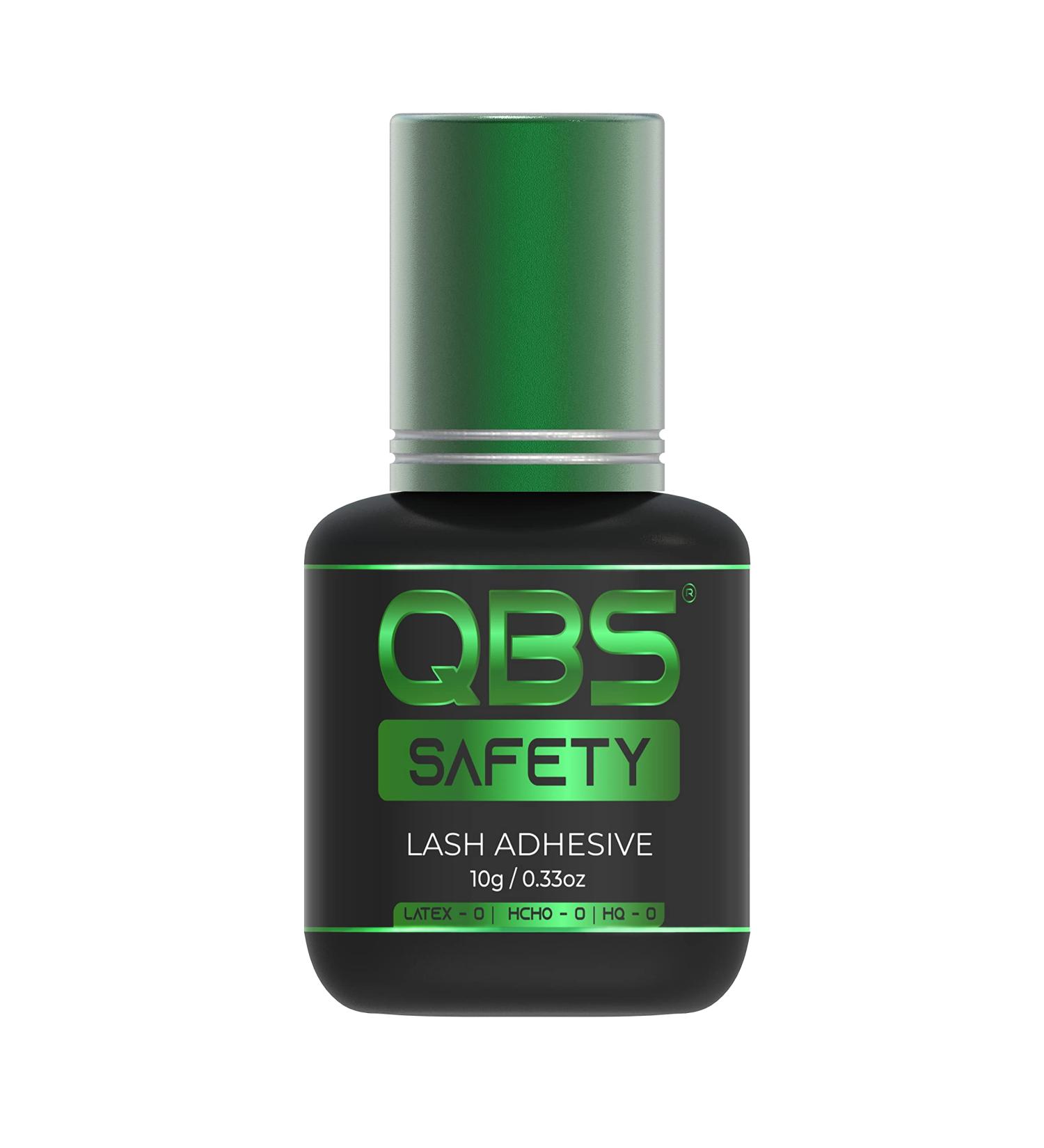 QBS Safety Eyelash Extension Glue - 10g False Lash Adhesive with Magic Preserve Pack Red Pin Glue Retaining Ring Silica Gel 10g