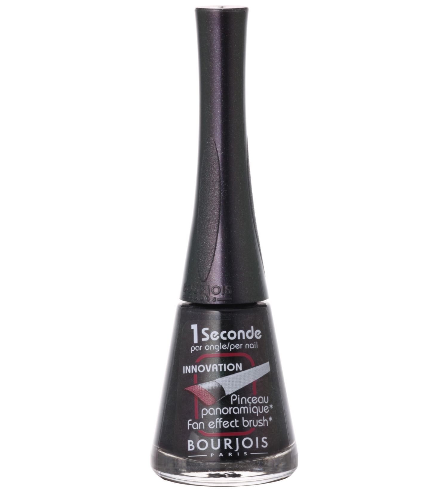 Bourjois 1 One Second Nail Polish 8ml - 24 Charcoal Shimmer Grey