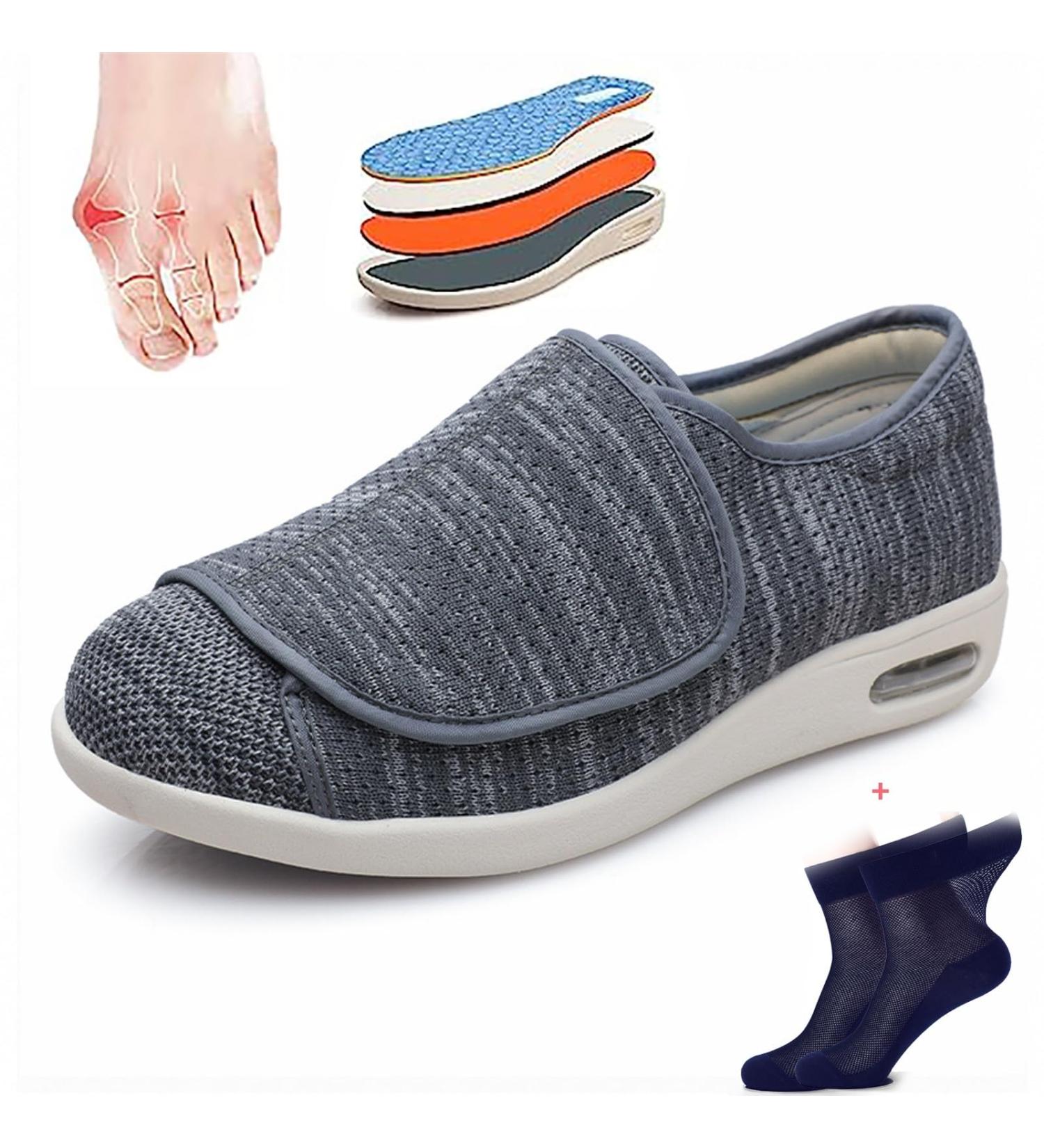 Diabetic Shoes for Men with Swollen Feet Orthopedic Shoes Diabetic Shoes for Women Extra Wide Fit Air Cushion Casual Slip-On Orthopedic Arch Support Knit Casual Elderly Safety Walking Shoes 5 UK H - Buy Online on GoSupps.com