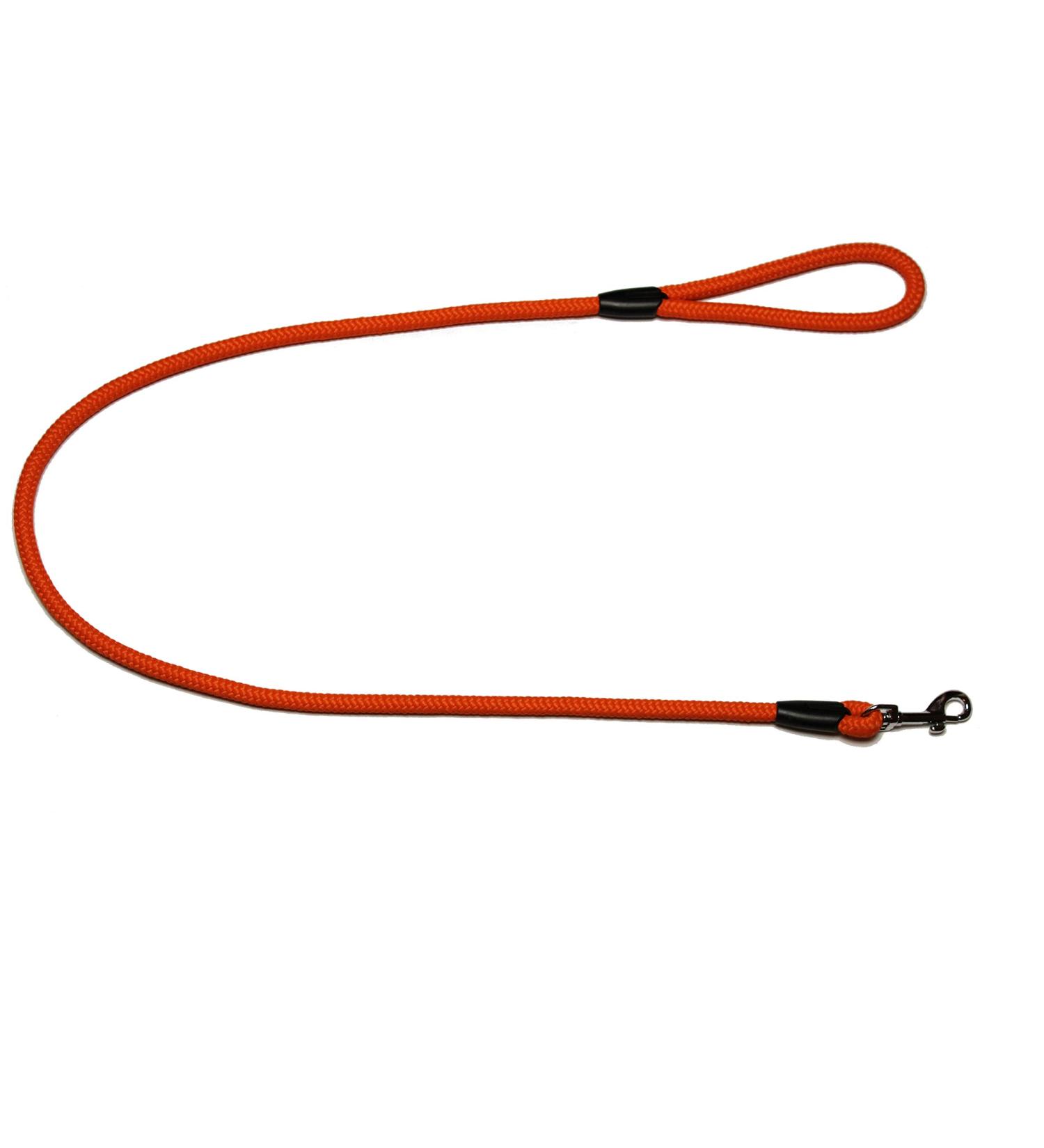 Leash - Rope leash with hand loop Basic 10mm 27 colours 7 lengths (1.20 m orange) 1.20 m orange