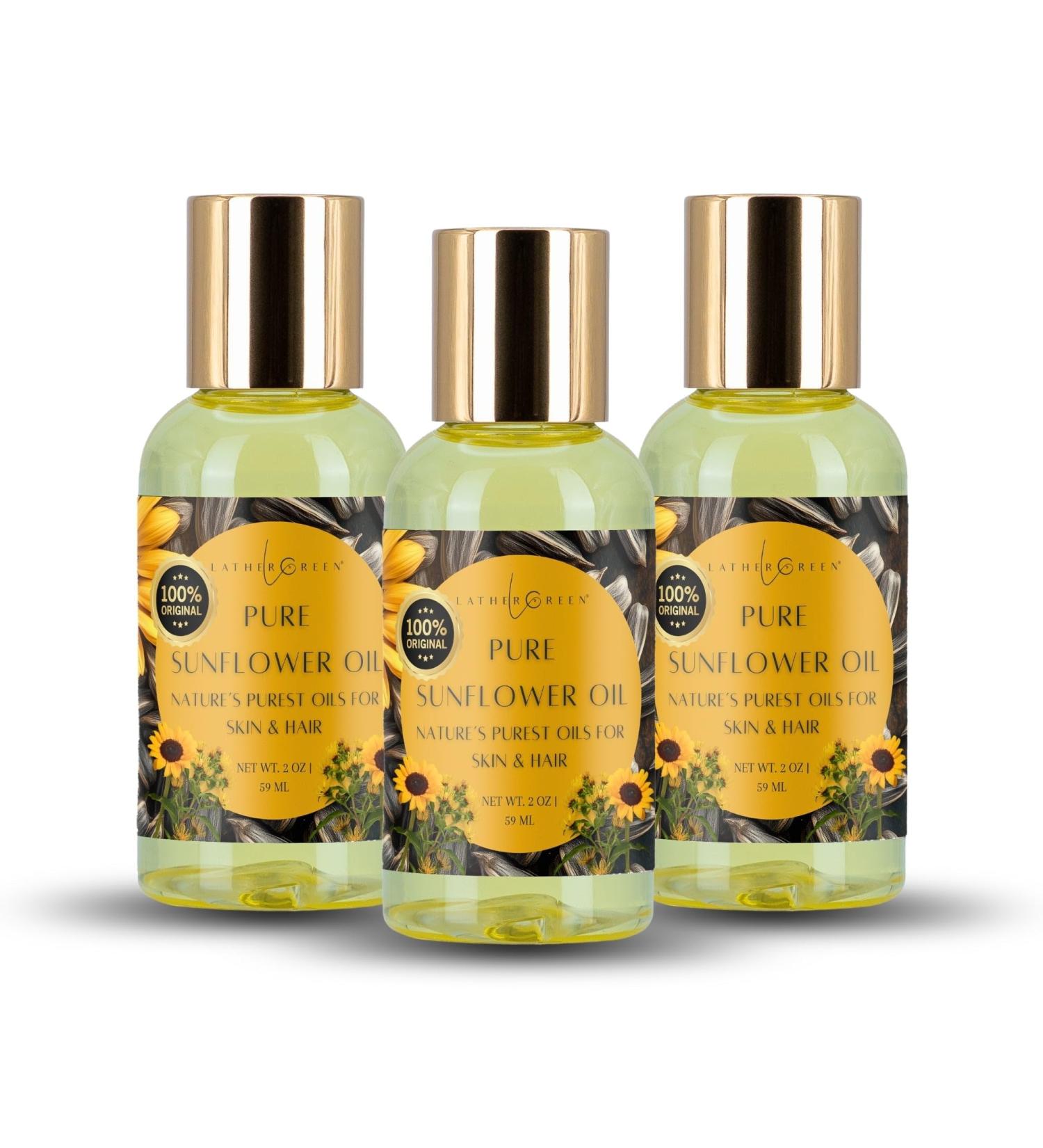 100% Pure Cold Pressed Oils for Hair Skin & Body Multipurpose Vegan Oils for Moisturizing Massage & DIY Skincare (Pack of 3 100% Pure Sunflower Seed Oil) 100% Pure Sunflower Seed Oil 2 Fl Oz (Pack of 3) - Buy Online on GoSupps.com