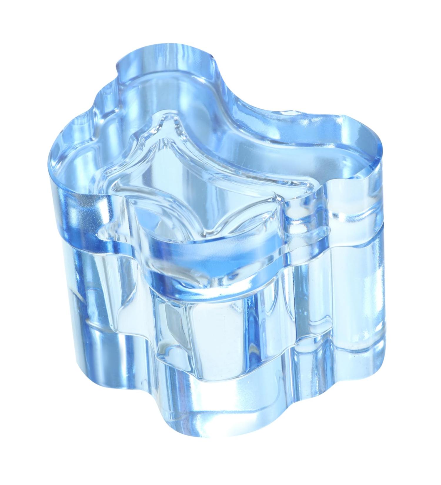  LALADEFIEE Glass Nail Dish Cups With Lids Glass Nail Art Cup Glass Crystal Cup Blue Crystal Glass Glass Nail Dish With Lid - Buy Online on GoSupps.com