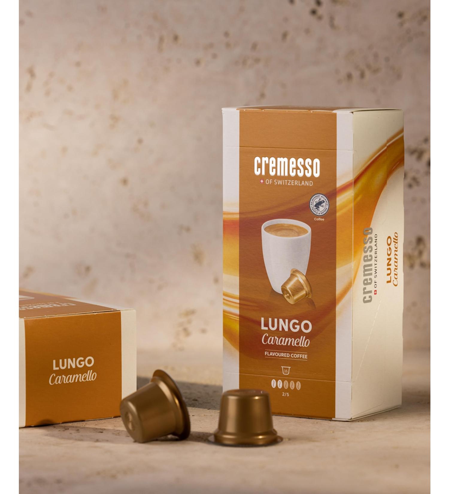  Cremesso Cremesso Lungo Caramello Roasted Coffee Pods 2/5 Pack of 3 x 16 Count 48 - Buy Online on GoSupps.com