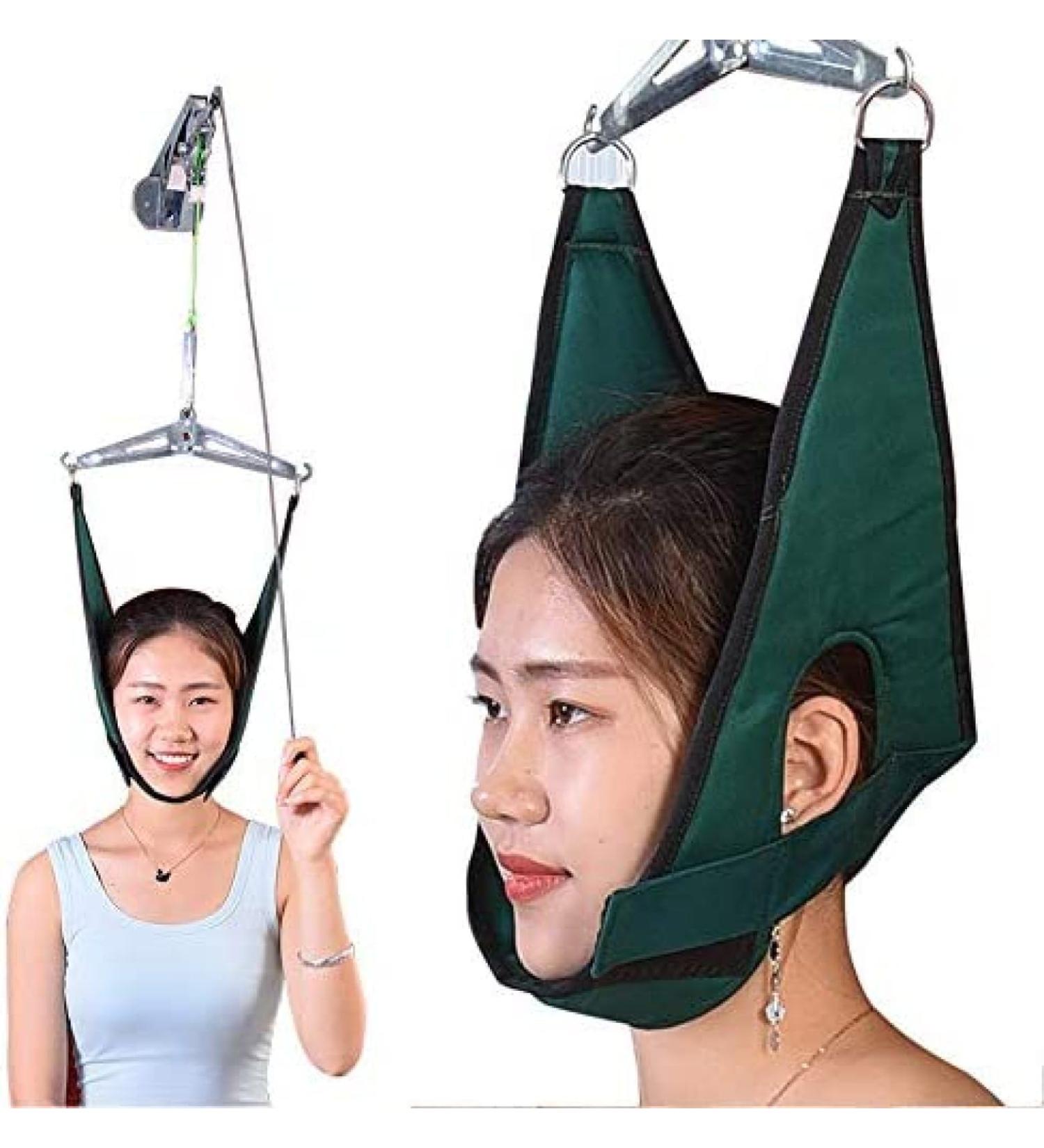 Neck Cervical Traction Device Unit Kit Home Over Door Neck Spinal Decompression Devices Traction Frame Relaxation Hammock Effective Decrease Neck Stress Tension Headache Green Constructive23 - Buy Online on GoSupps.com
