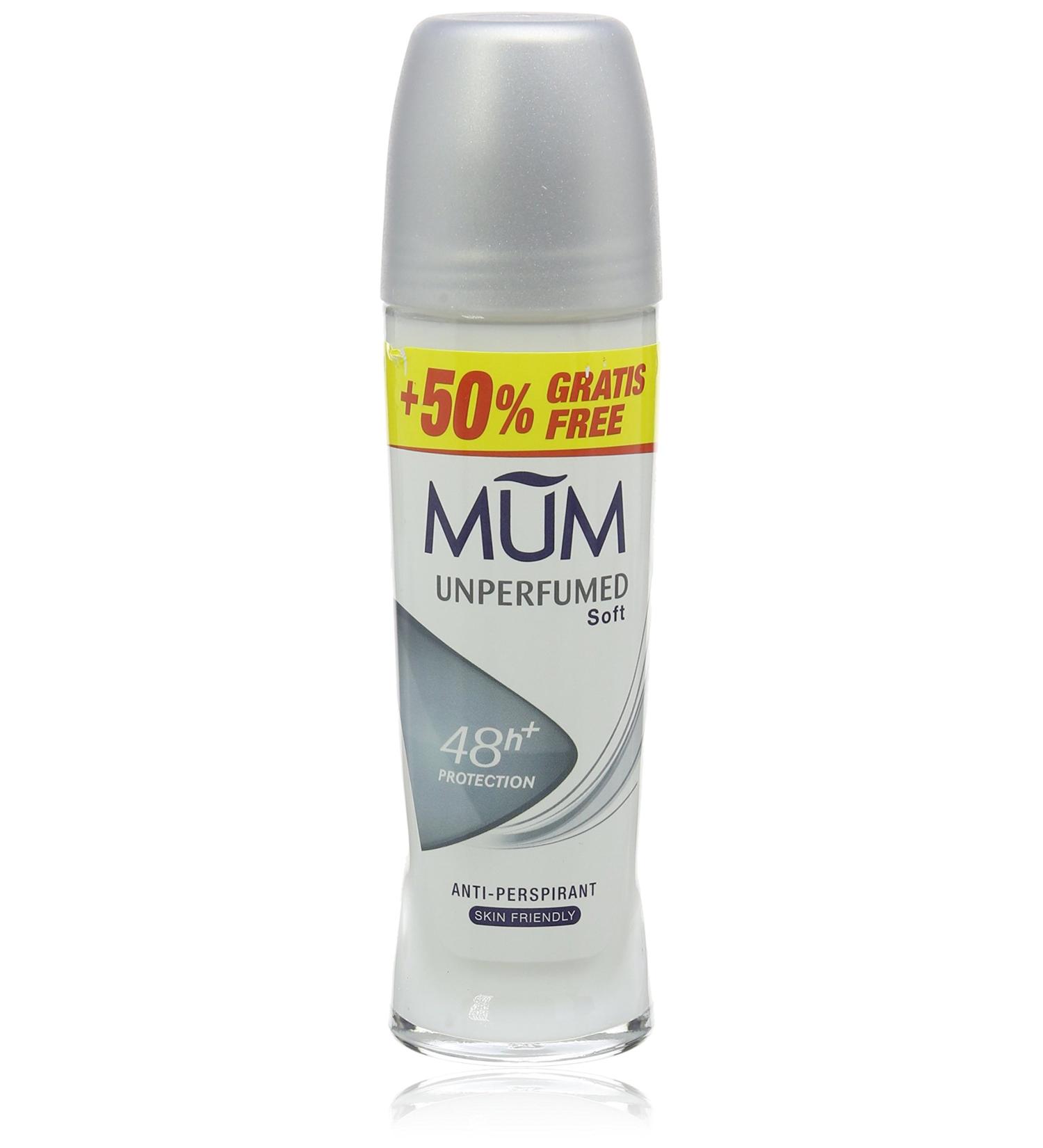Mum Deo Extra Fill Unperfumed Roll-On 75 ml - Pack of 6 - Buy Online on GoSupps.com