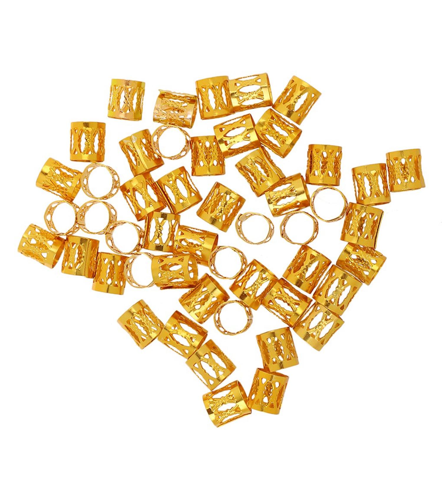 50pcs Braiding Beads for Hair Extensions - Gold Beads Pack for International Shipping - Buy Online on GoSupps.com