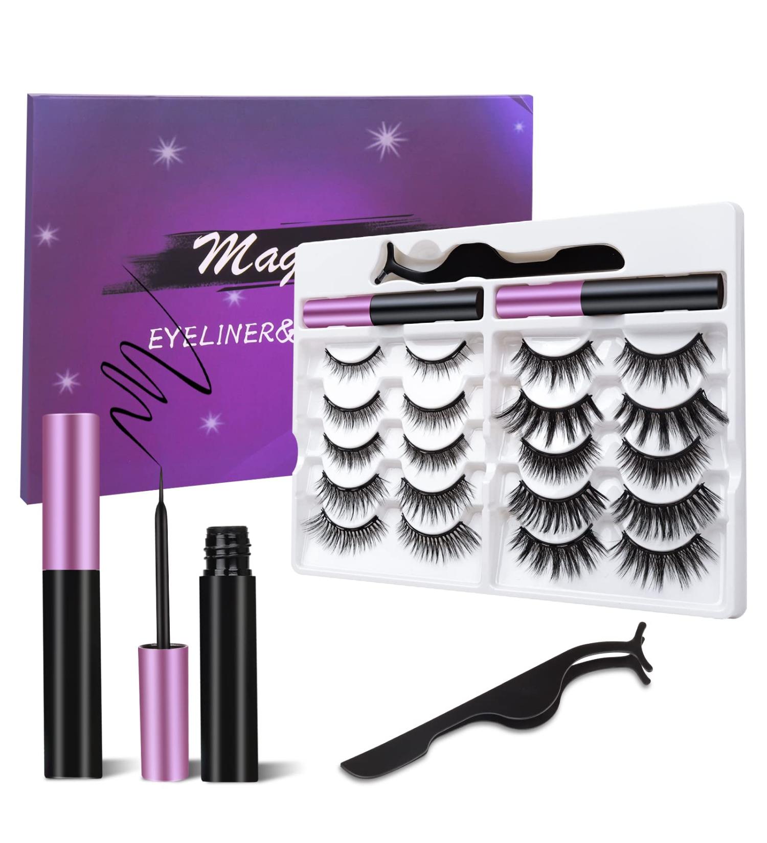 10 Pairs Magnetic Eyelashes and Eyeliner Kit - Reusable, No Glue Needed - Buy Online on GoSupps.com