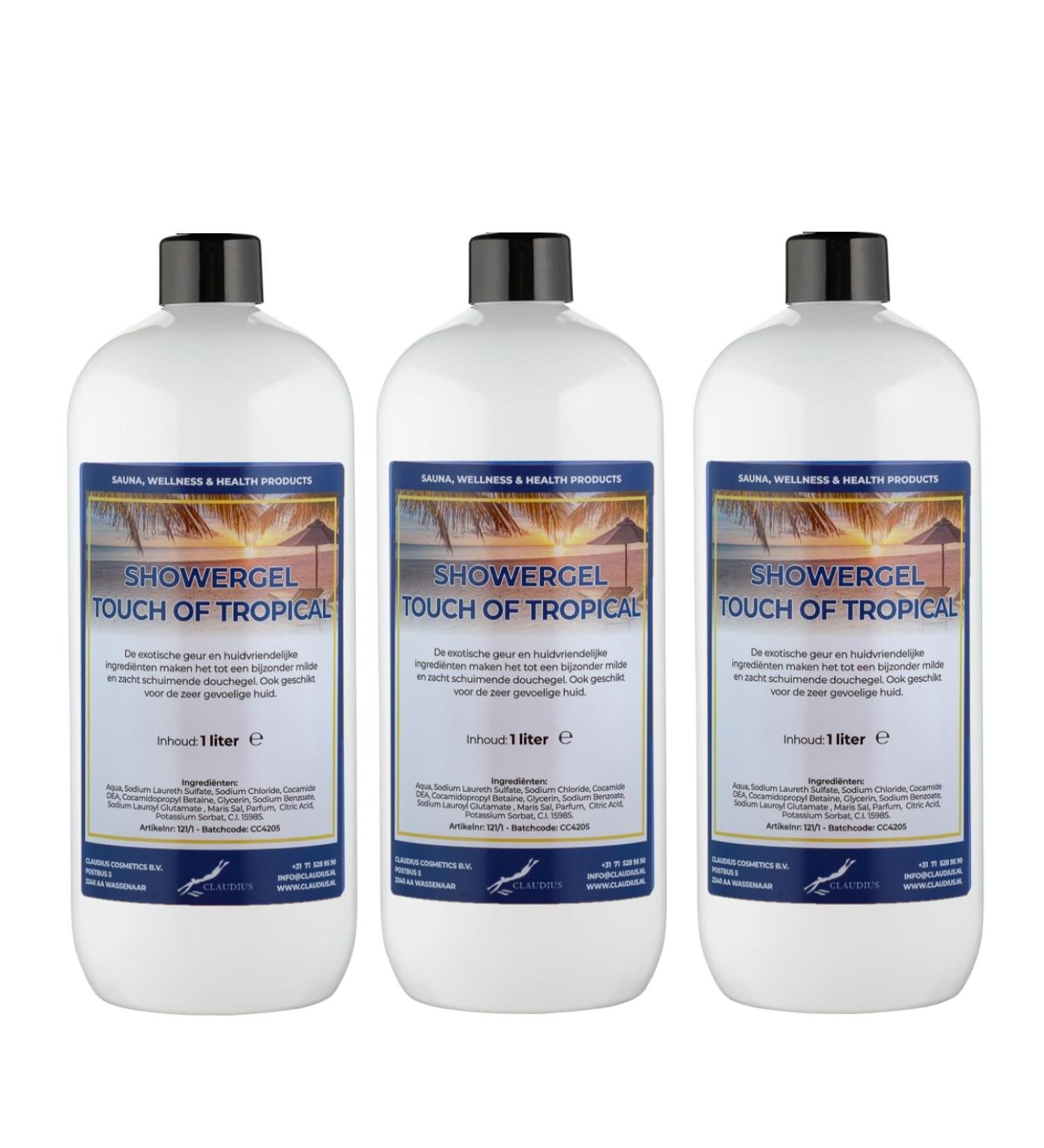 Claudius Showergel Touch Of Tropical 3 x 1 liter