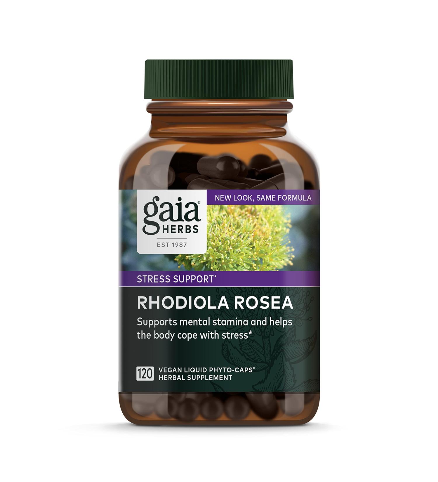 Buy Gaia Herbs Rhodiola Rosea 120 Vegan Liquid Phyto-Caps for Energy & Stress Relief - Buy Online on GoSupps.com