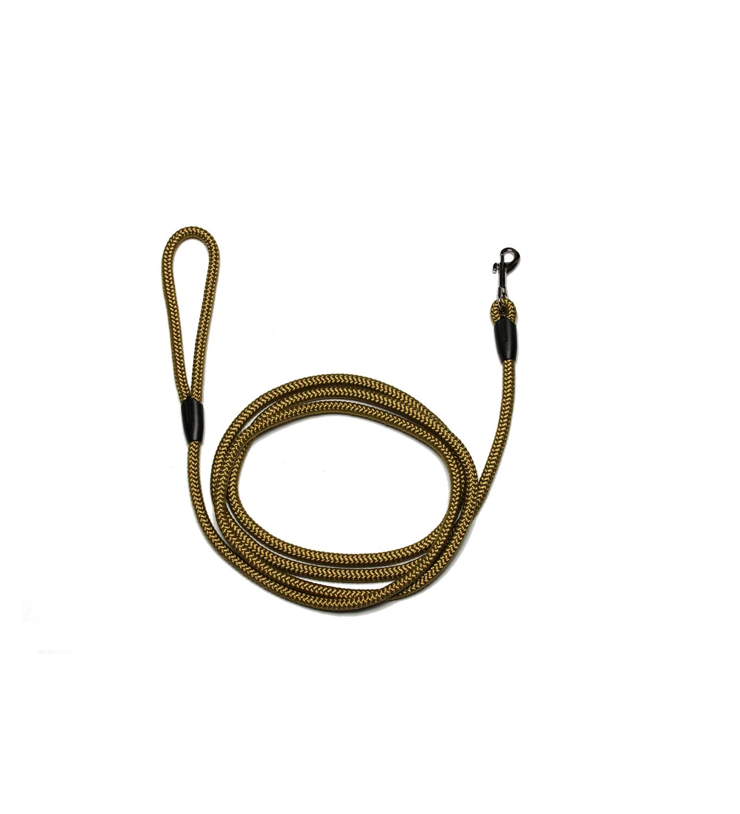 Leash - Rope leash with hand loop Basic 10mm 27 colours 7 lengths (2.50 m gold) 2.50 m gold