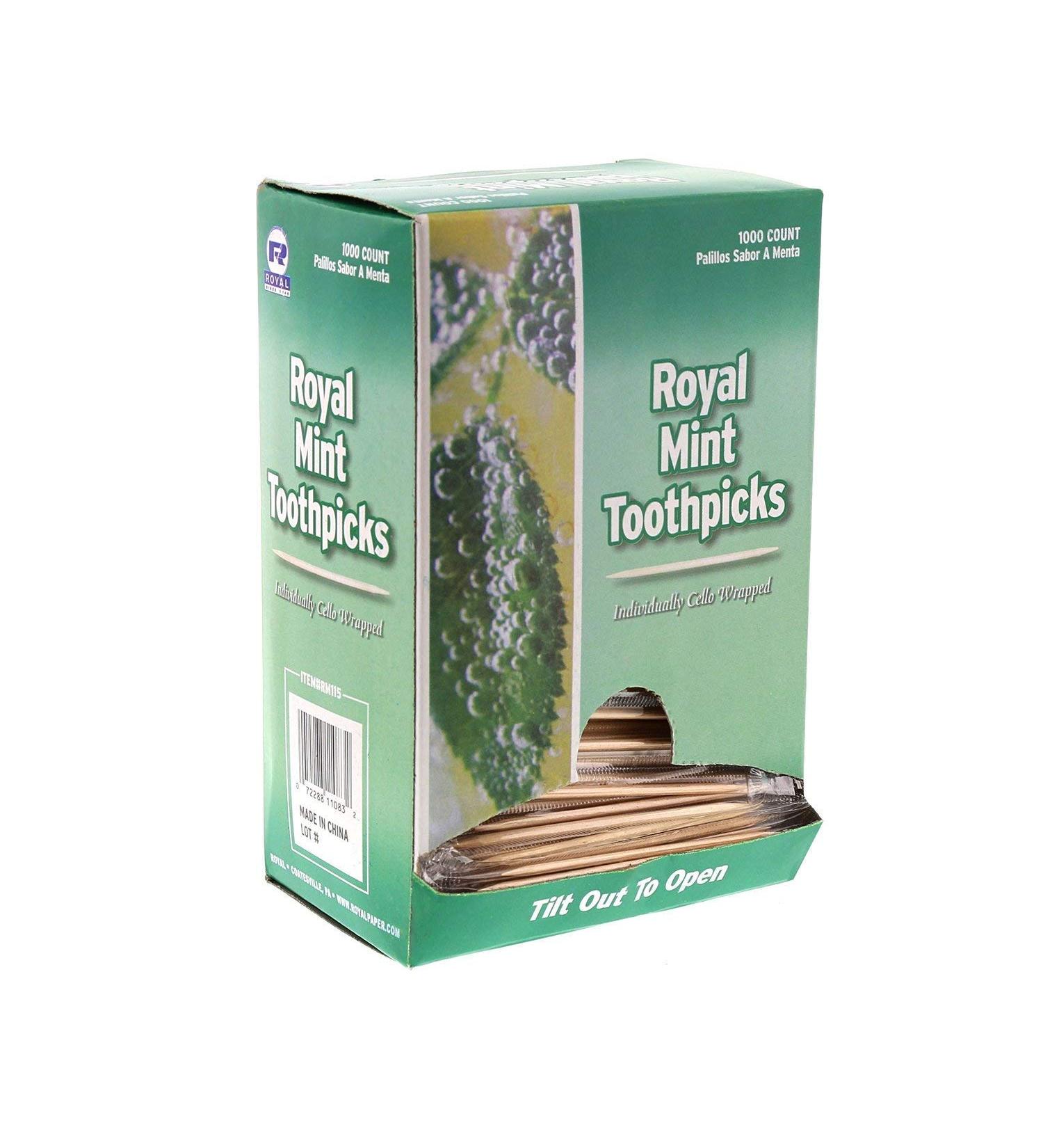 2 Pack Royal Mint Cello Wrapped Toothpicks - 2000 Total Count - Buy Online on GoSupps.com