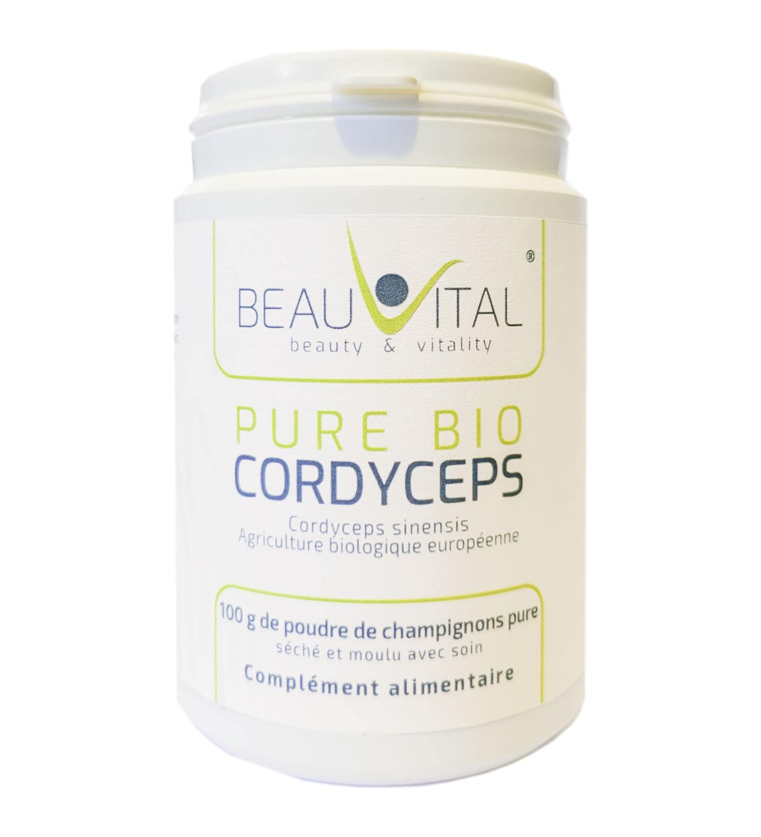 Pure Bio Cordyceps sinensis 100g medicinal mushroom powder from EU organic farming vegan without artificial additives - Buy Online on GoSupps.com