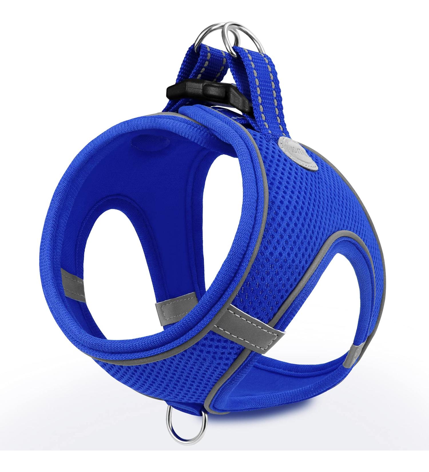 Joyal Dog Harness - Reflective Soft Padded & Breathable Mesh for Small to Medium Dogs | King Blue (L: 47-55cm) - Buy Online on GoSupps.com