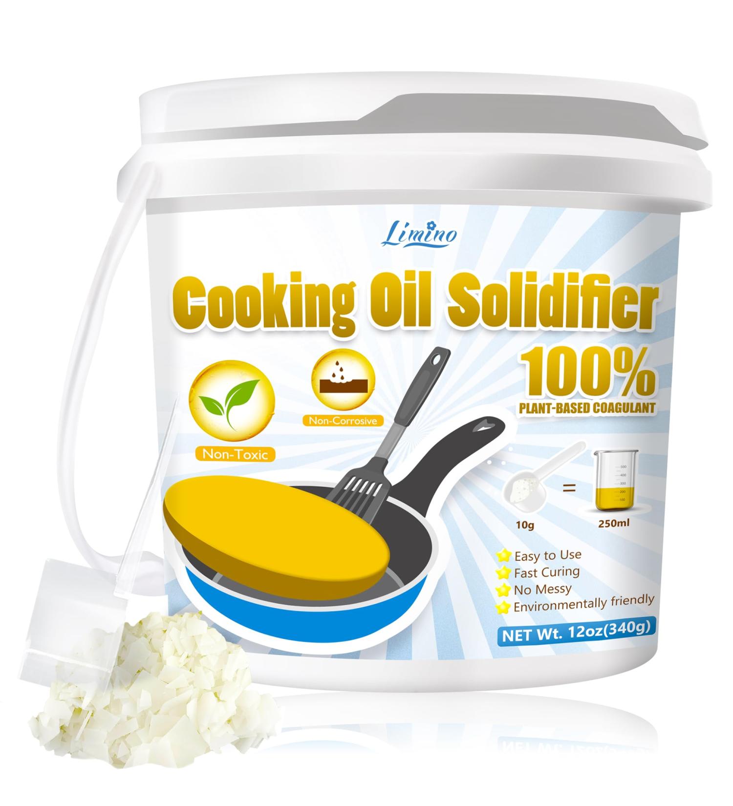  Limino Cooking Oil Solidifying Powder 340g Frying Oil Binding to Solidify Twisted Frying Oil 100% Vegetable Cooking Oil Hardener f - Buy Online on GoSupps.com