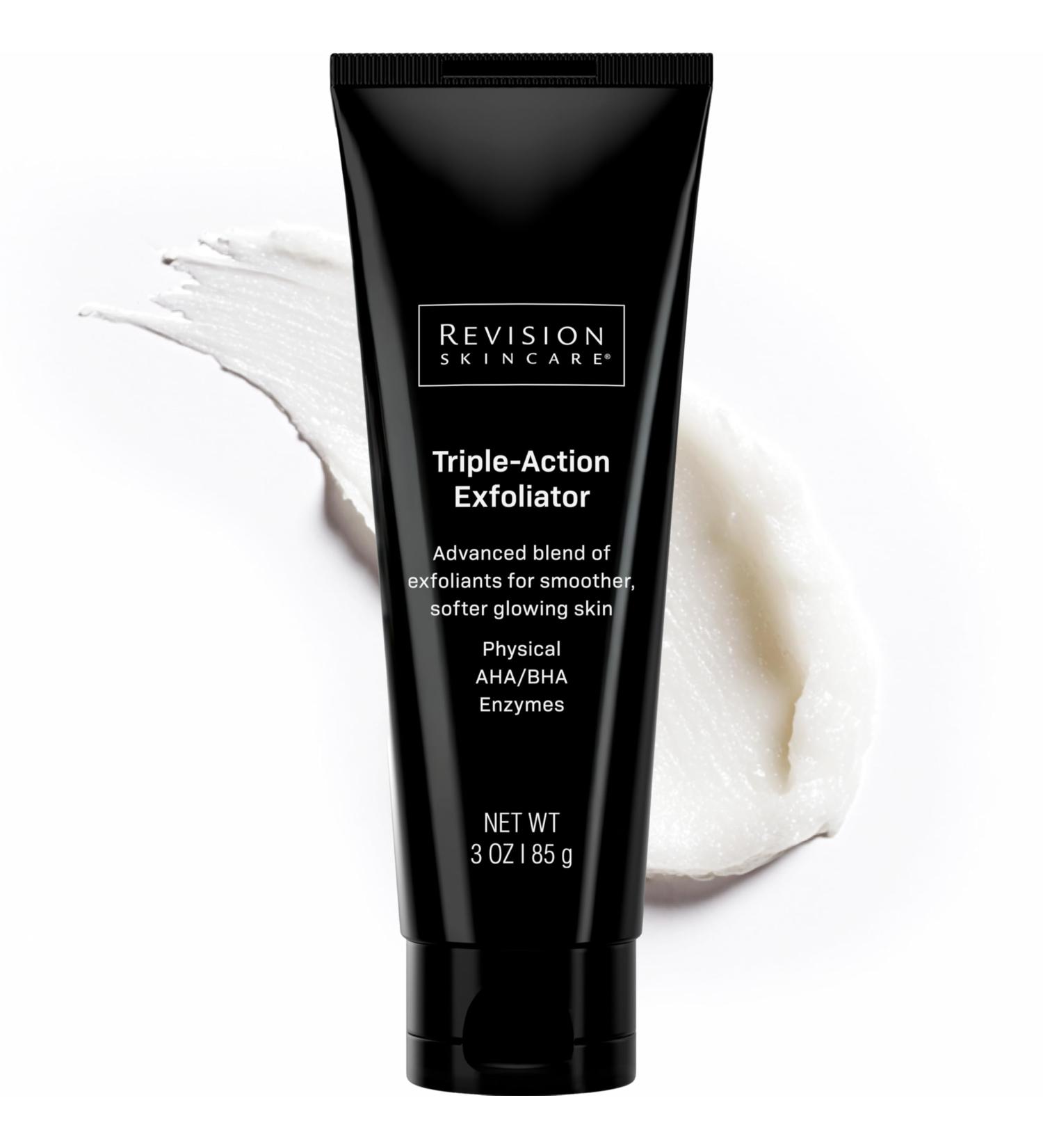 Revision Skincare Triple-Action Exfoliator Clinical Face Exfoliator with Physical Chemical and Enzymatic Exfoliation AHA BHA and Salicylic Acid to Polish Skin and Improve Texture 3 Ounce (Pack of 1) - Buy Online on GoSupps.com