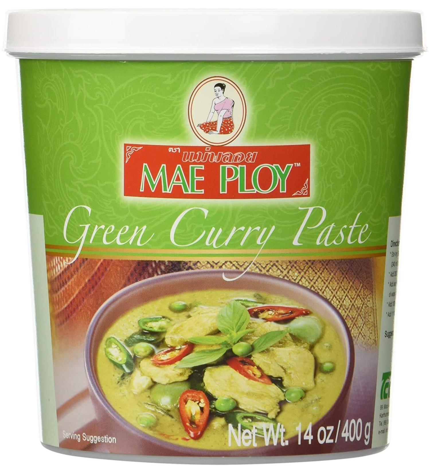 Mae Ploy Green Curry Paste 14 oz - Authentic Thai Green Curry 14 Ounce (1 Pack) - Buy Online on GoSupps.com