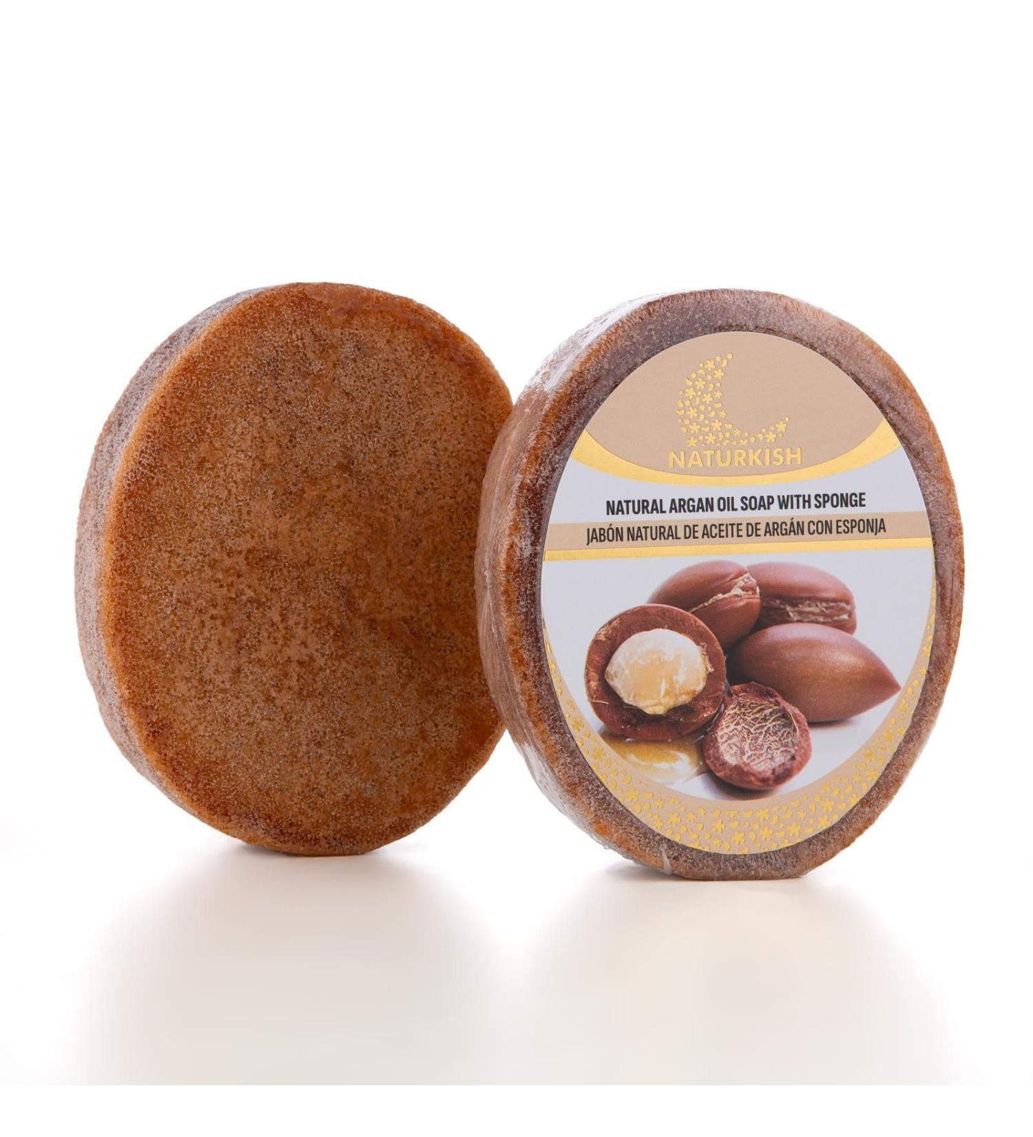 Natural Argan Oil Soap with Sponge 100% Natural and Organic