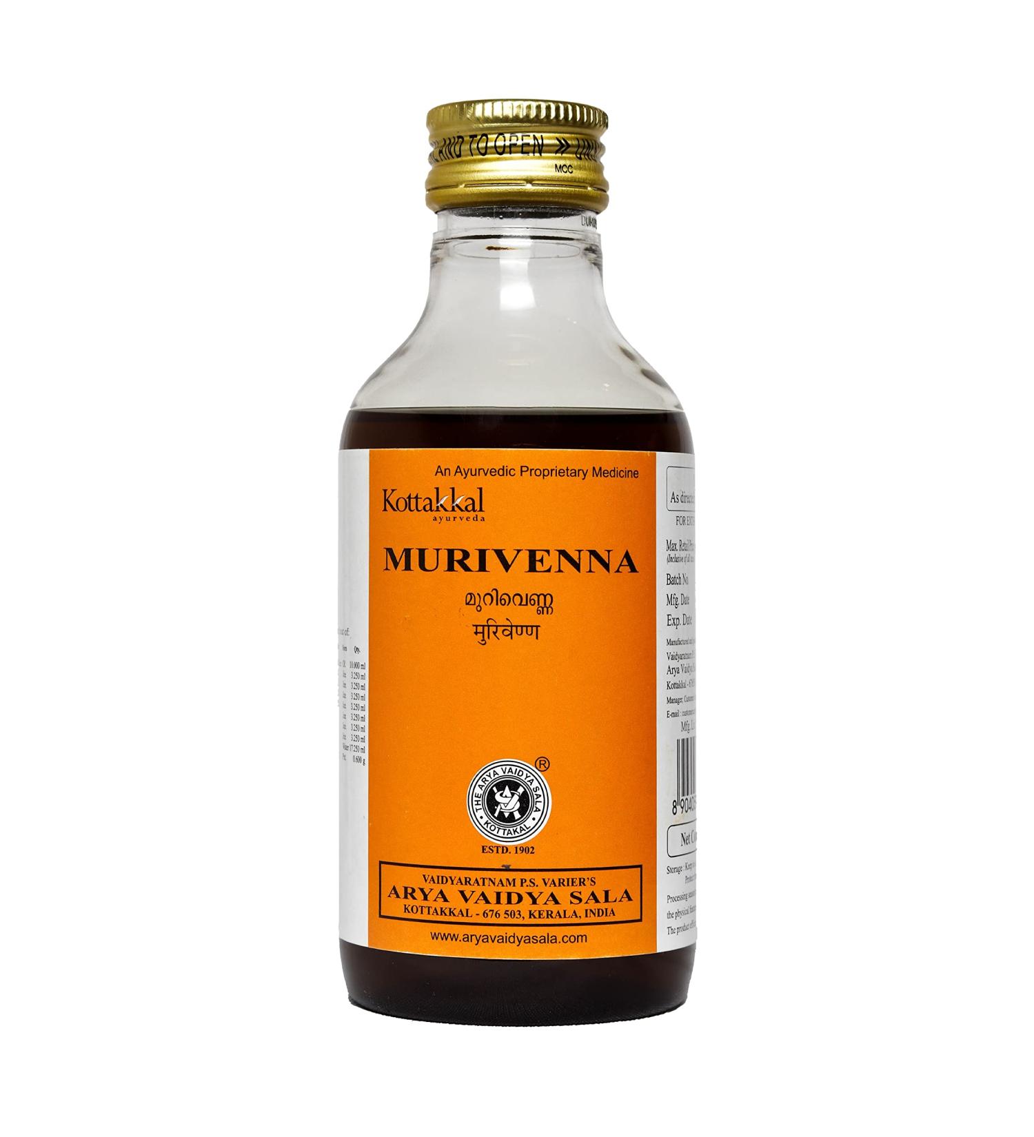  Kottakkal ayurveda Kottakkal Ayurveda Murivenna 200 ml enriched with natural ingredients (pack of 1) - Buy Online on GoSupps.com