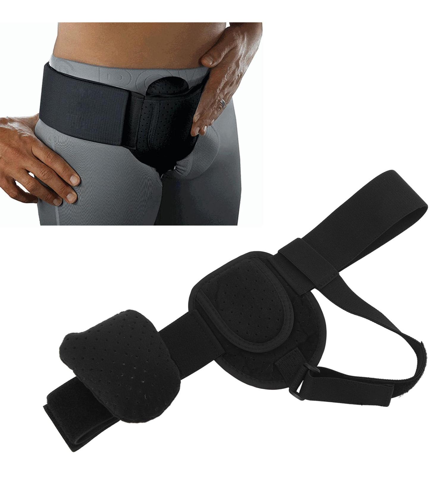ZJchao Hernia Support Belt - Adjustable Inguinal & Umbilical Hernia Patch for Soreness Relief - Comfortable Hernia Guard for Elderly (Black - Buy Online on GoSupps.com