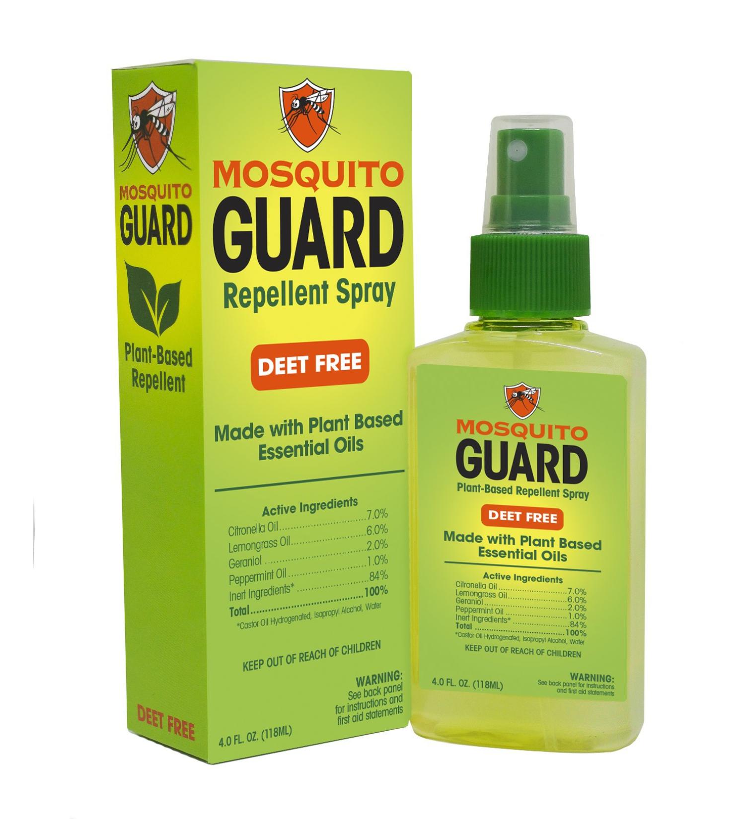 Natural Mosquito Guard Repellent Spray 4oz - Travel Friendly Bug Spray for Outdoor Use - Buy Online on GoSupps.com