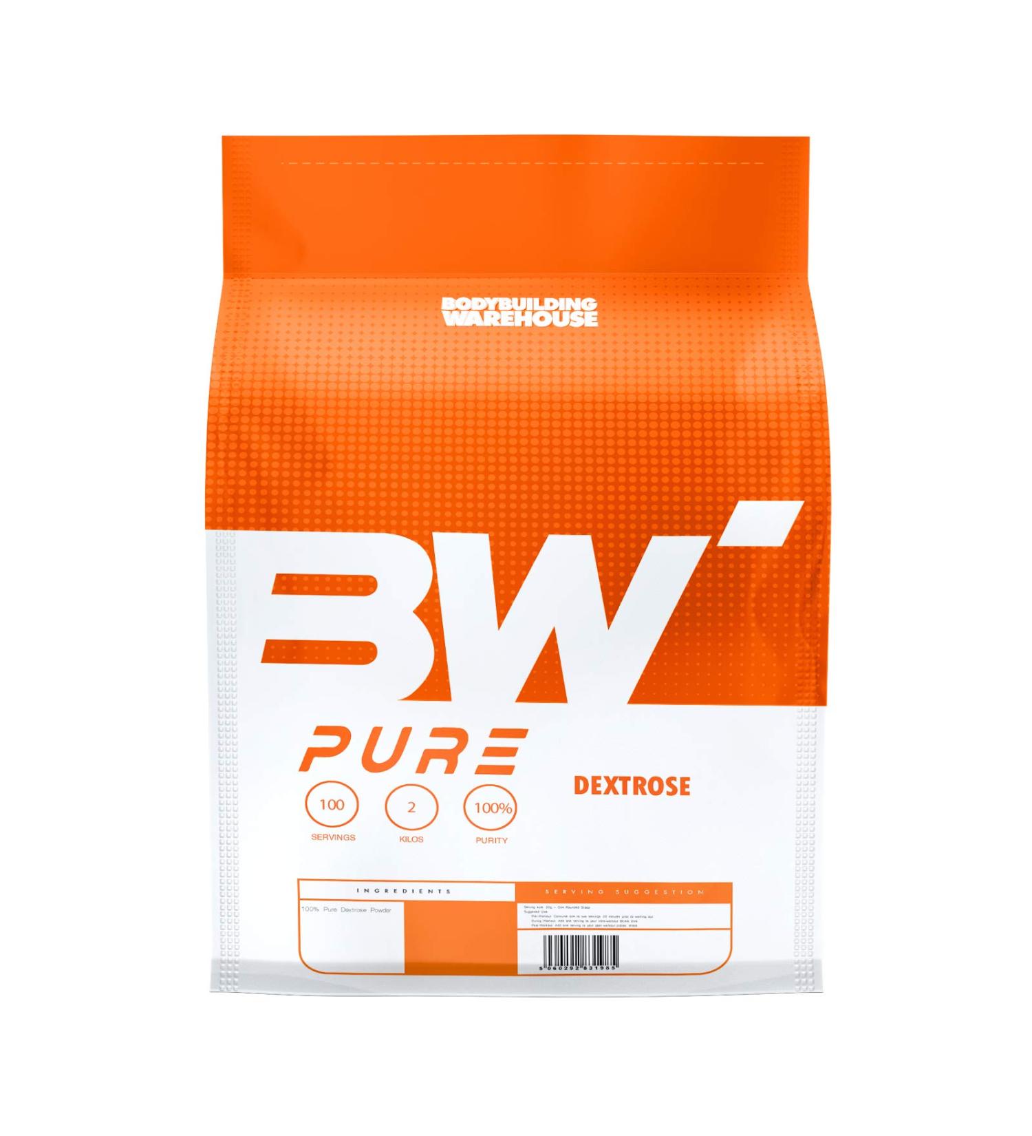 Bodybuilding Warehouse 100% Pure Dextrose Powder 2kg Energy Drink Supplement - Carbohydrate Powder from Glucose - Buy Online on GoSupps.com