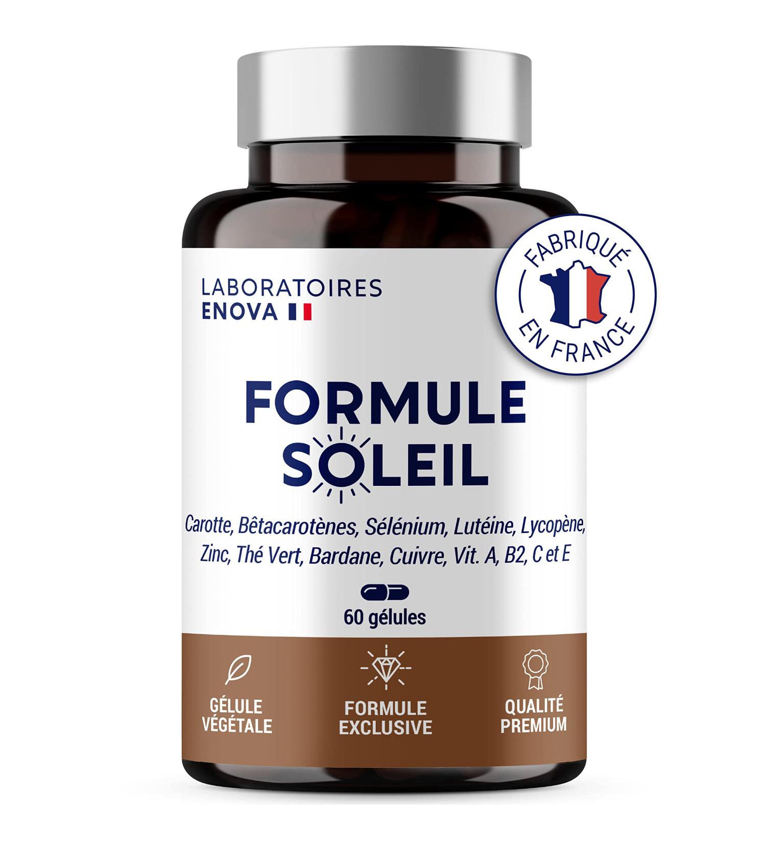 SUN FORMULA | Rapid and Optimized Tanning | Carrot Betacarotenes Selenium Burdock Copper | Skin Preparation and Protection | Hal Complexion | 30 days | Food Supplement - Buy Online on GoSupps.com