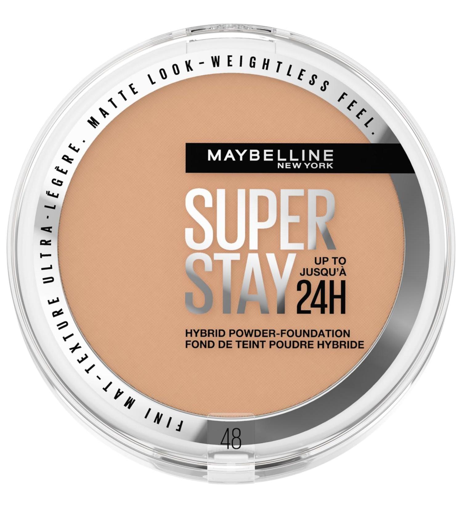 Maybelline SuperStay 24H Hybrid Powder Foundation | Long-lasting, Water & Sweat Resistant Formula | Medium to Full Coverage | 48 Shades - Buy Online on GoSupps.com